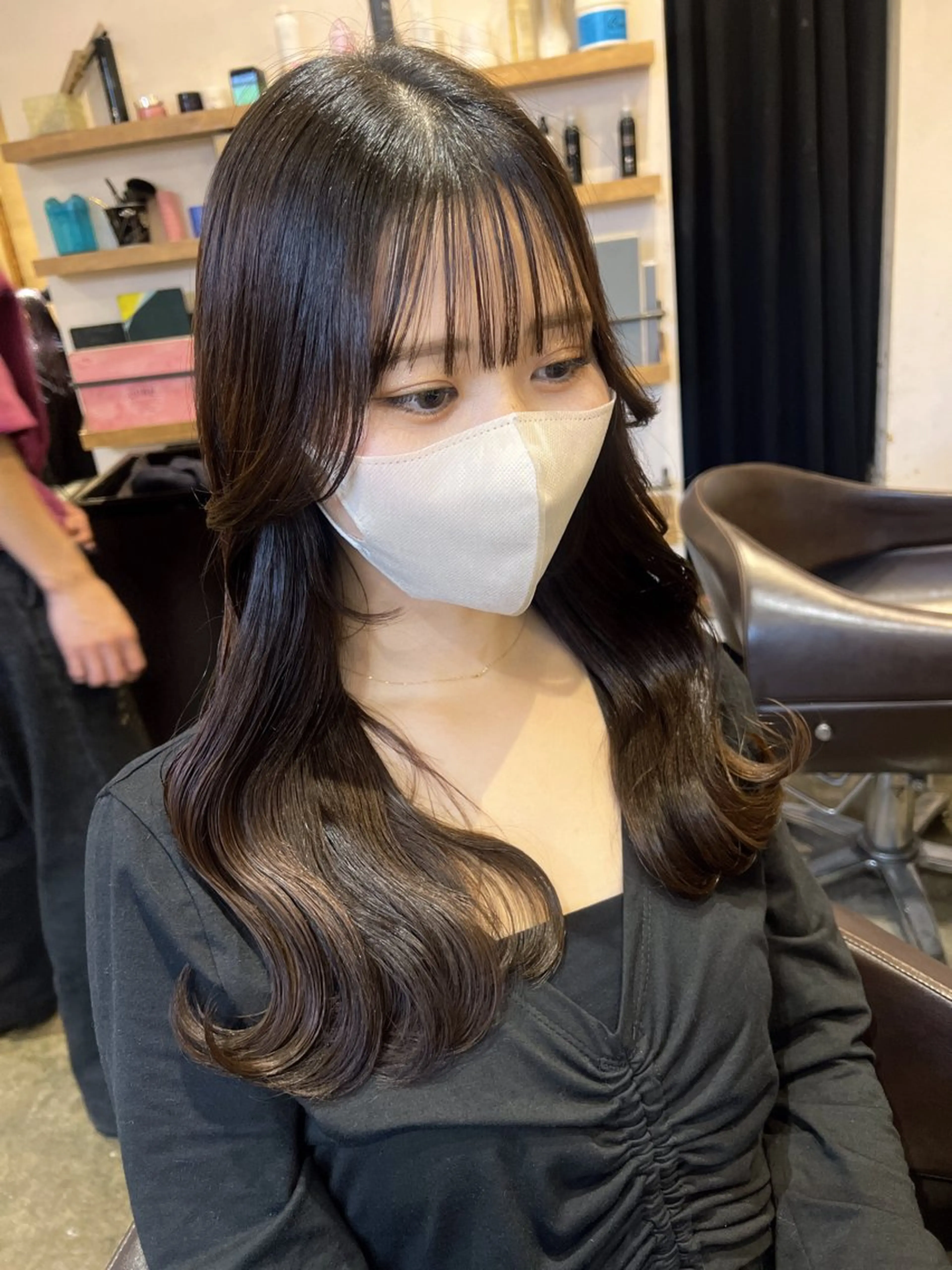 セミロング カット ヘアカラー トリートメント レイヤー×髪質改善 マネージャー安藤光司のヘアスタイル
