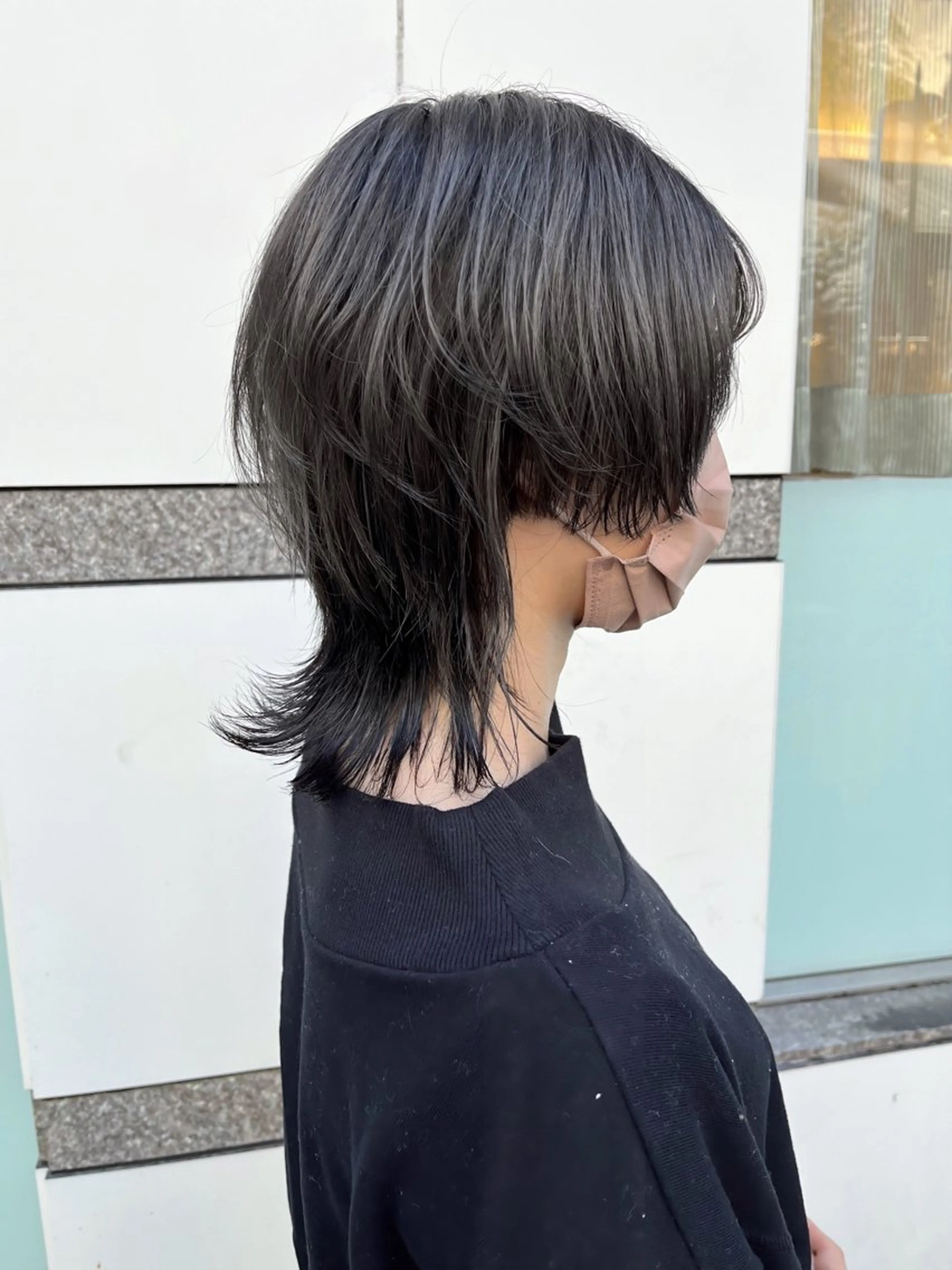 ミディアム カラー カット 尾崎隼大 レイヤー/韓国ヘアのヘアスタイル