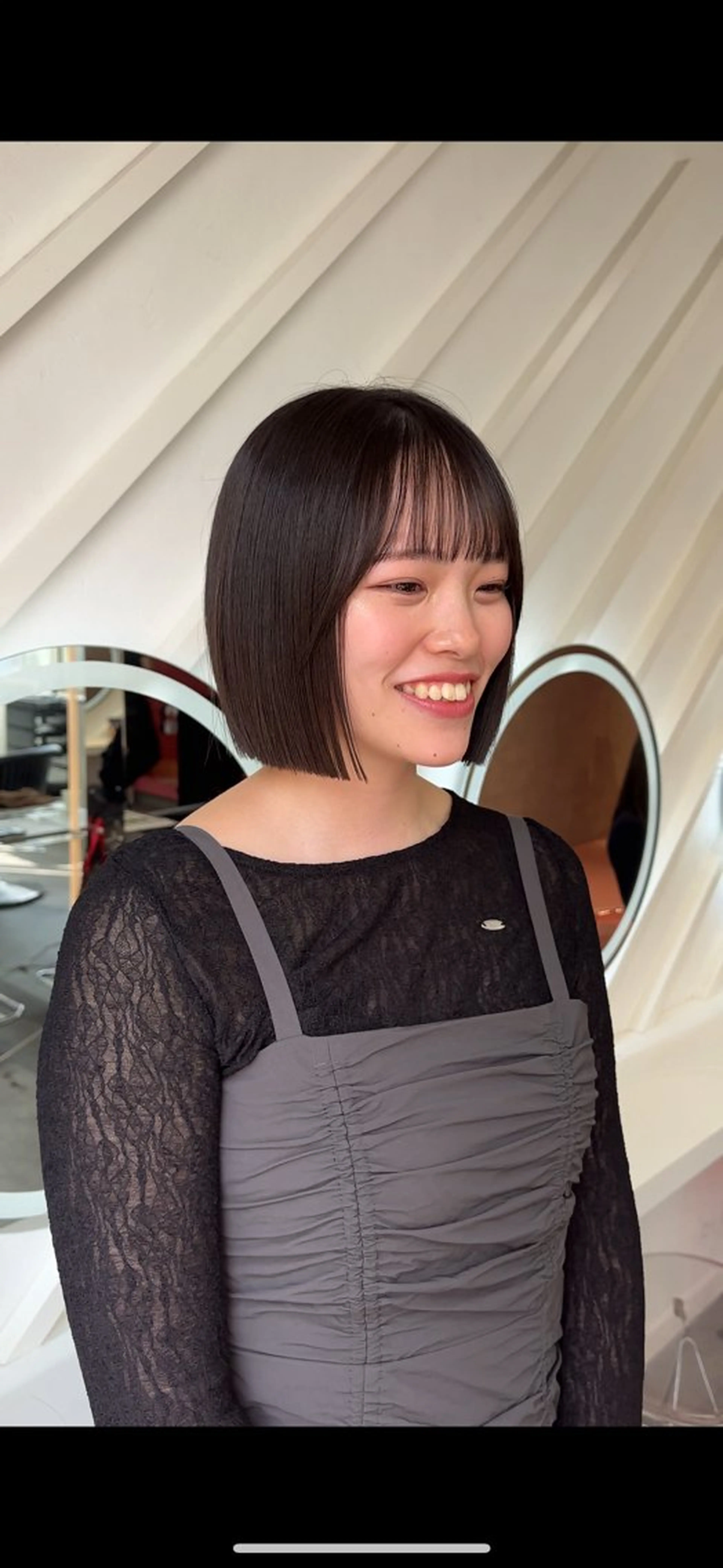 ミディアム Lond re Maison所属・骨格補正ボブ／艶 カラー🌸さくら🌸のヘアスタイル