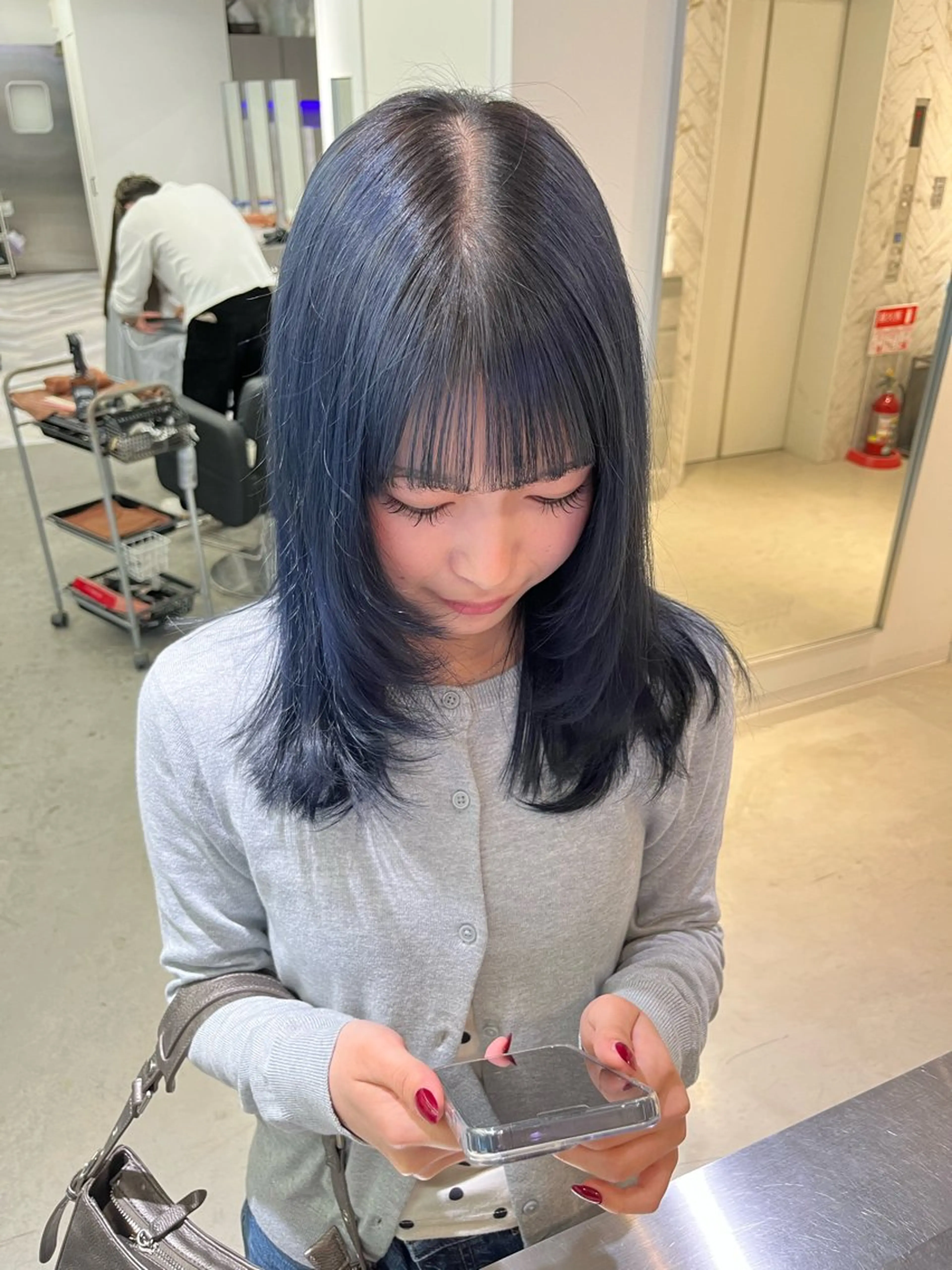 セミロング ヘアカラー トリートメント 💎夏葵 ハイライト /デザイン特化のヘアスタイル