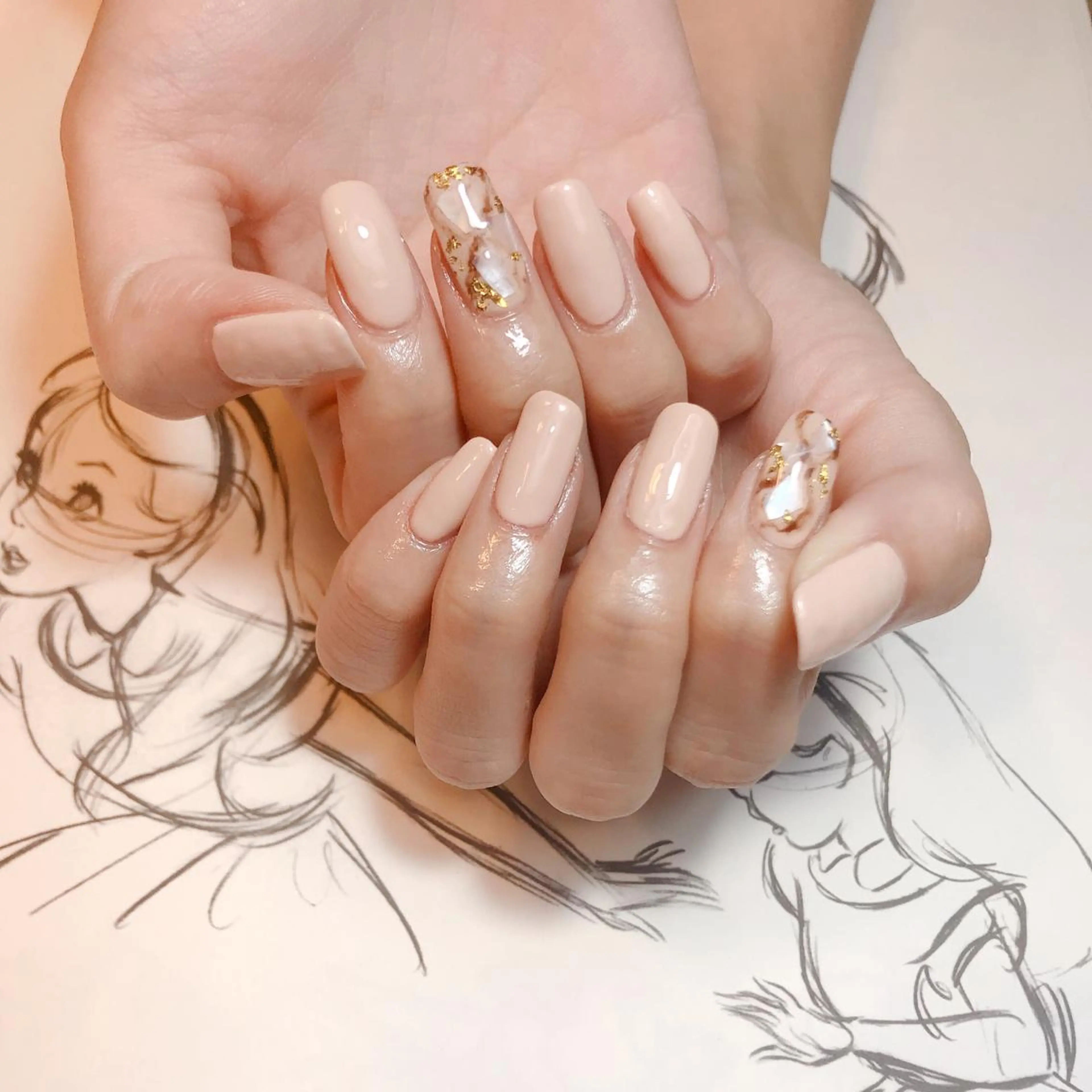 ネイル シンプルネイル owlnail /持込みデザイン専門のネイルデザイン