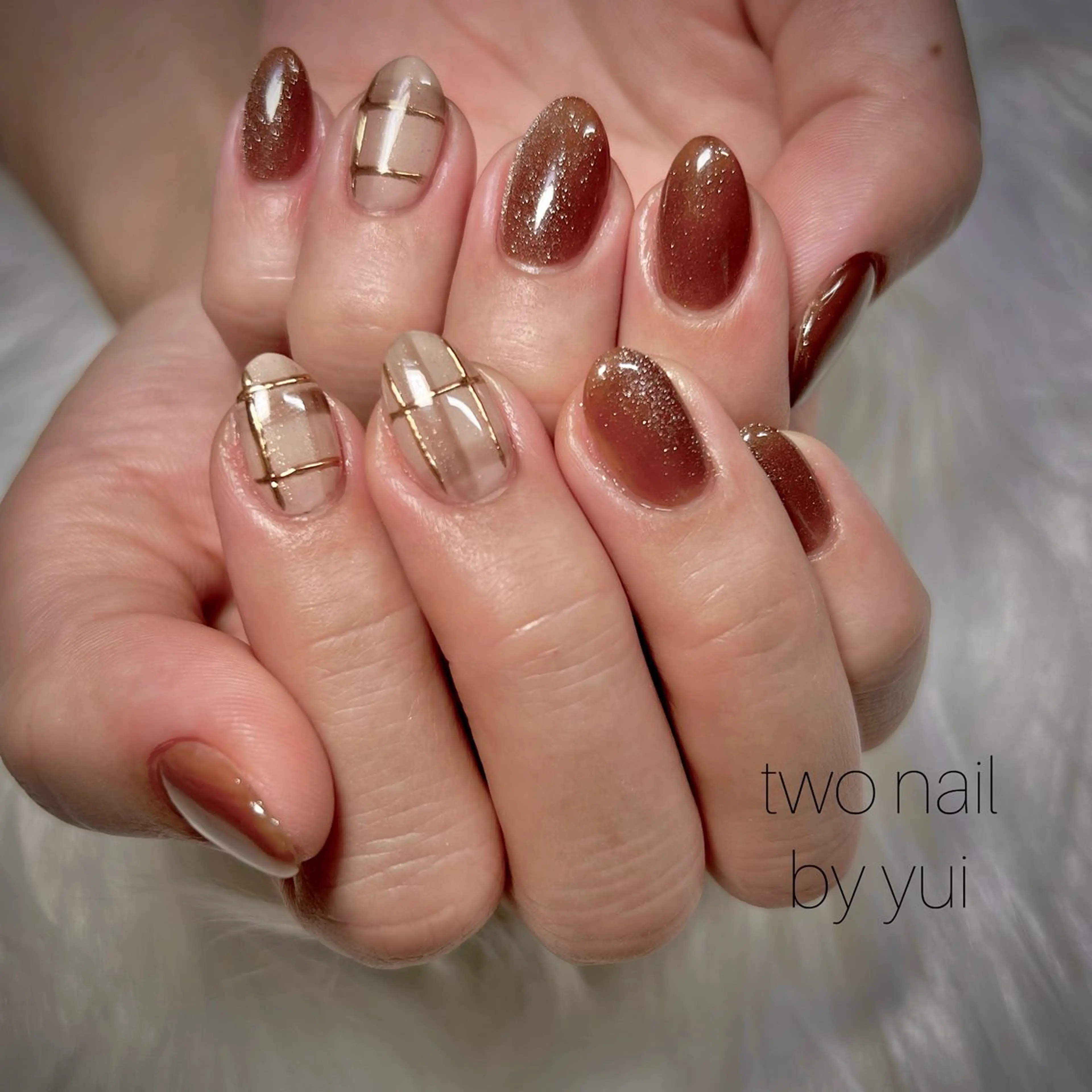 ネイル アートネイル マグネットネイル ネイルチップ ホワイト ハンドネイル two nailのネイルデザイン