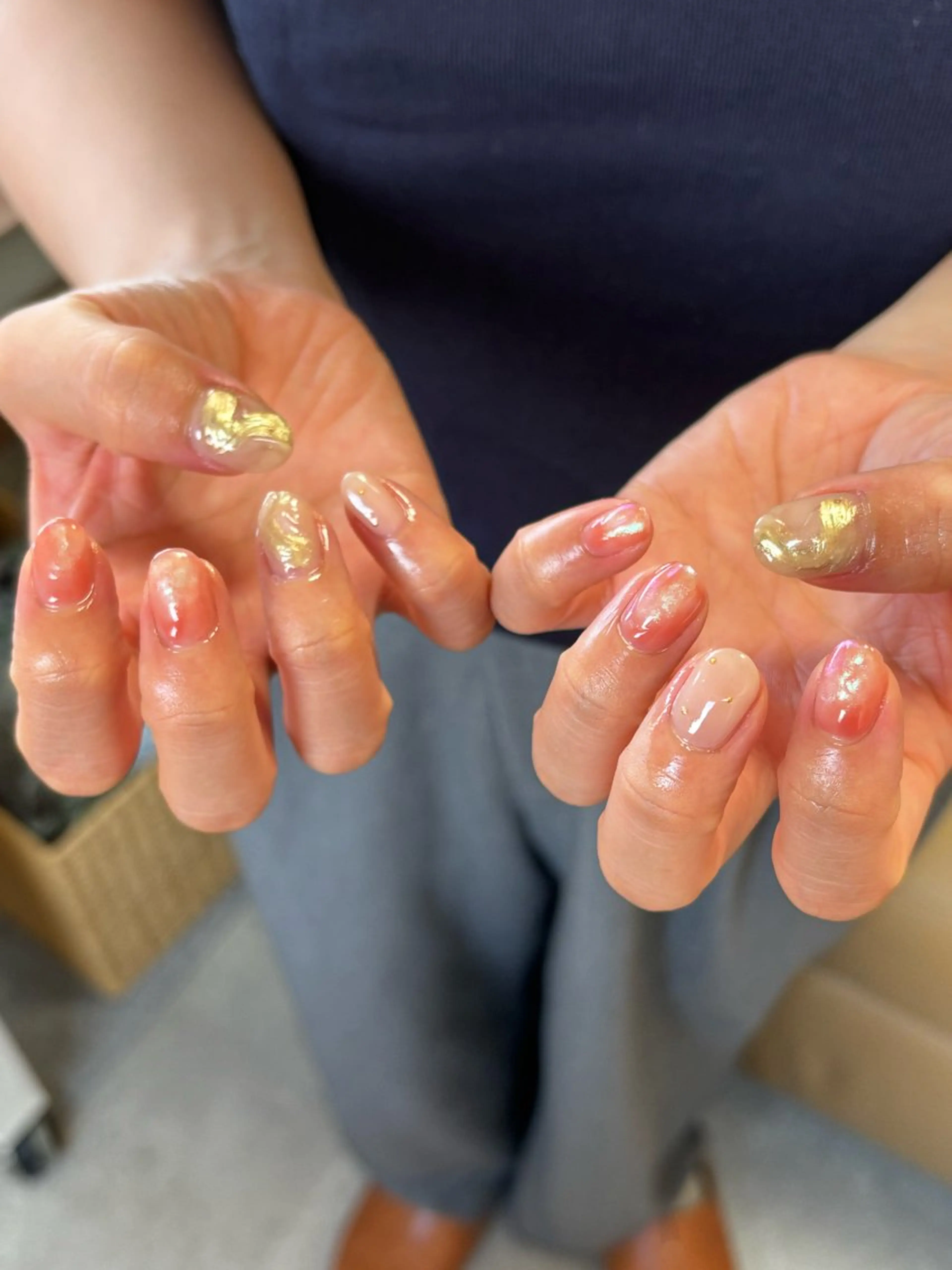 ネイル ジェルネイル キラキラネイル マグネットネイル ニュアンスネイル オフィスネイル ハンドネイル tamu nail 　金町のネイルデザイン