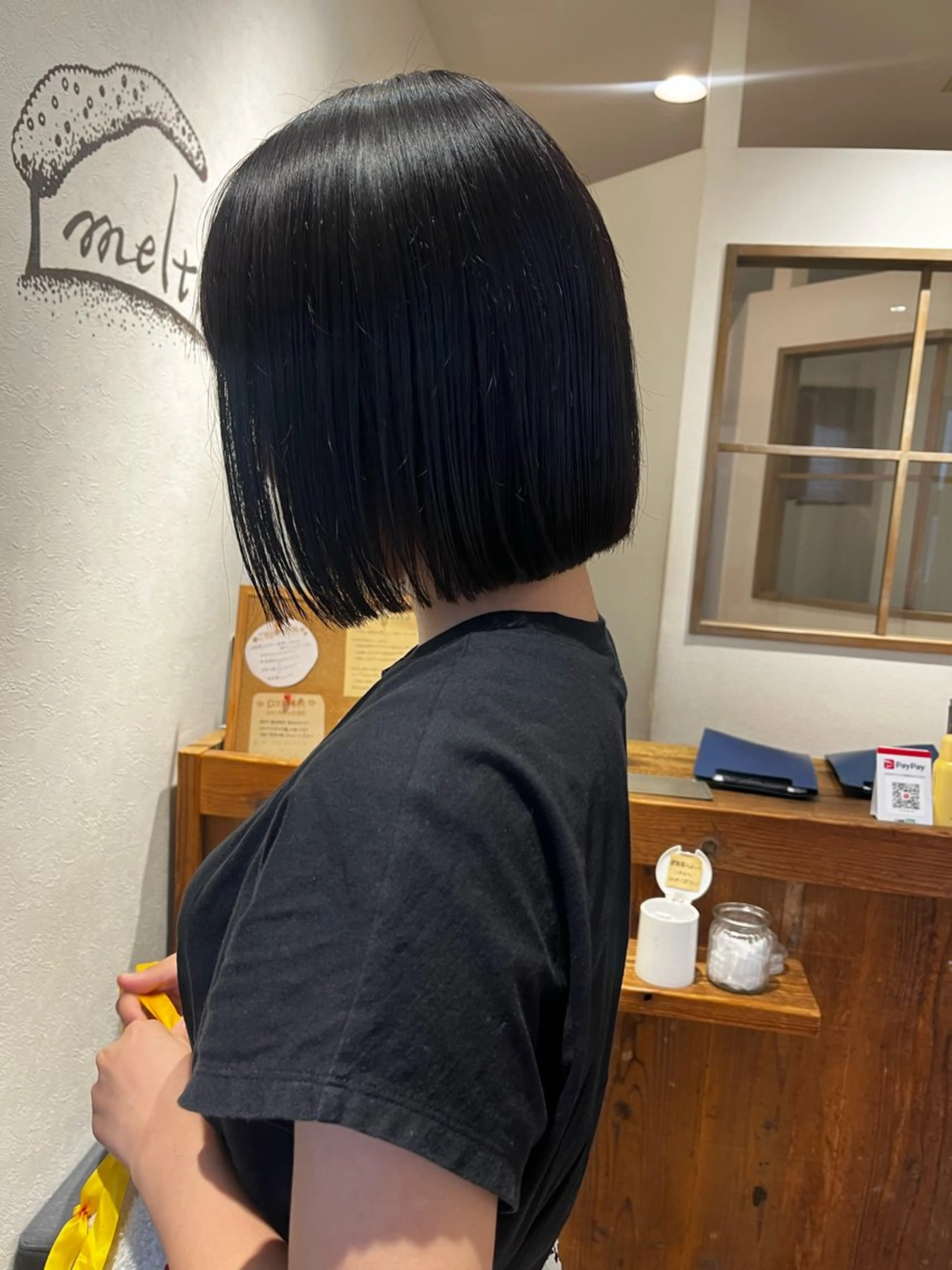 ミディアム カラー 透明感カラー グレージュ カット ヘアカラー トリートメント 上品な暖色/丸みボブ Chie🪷のヘアスタイル