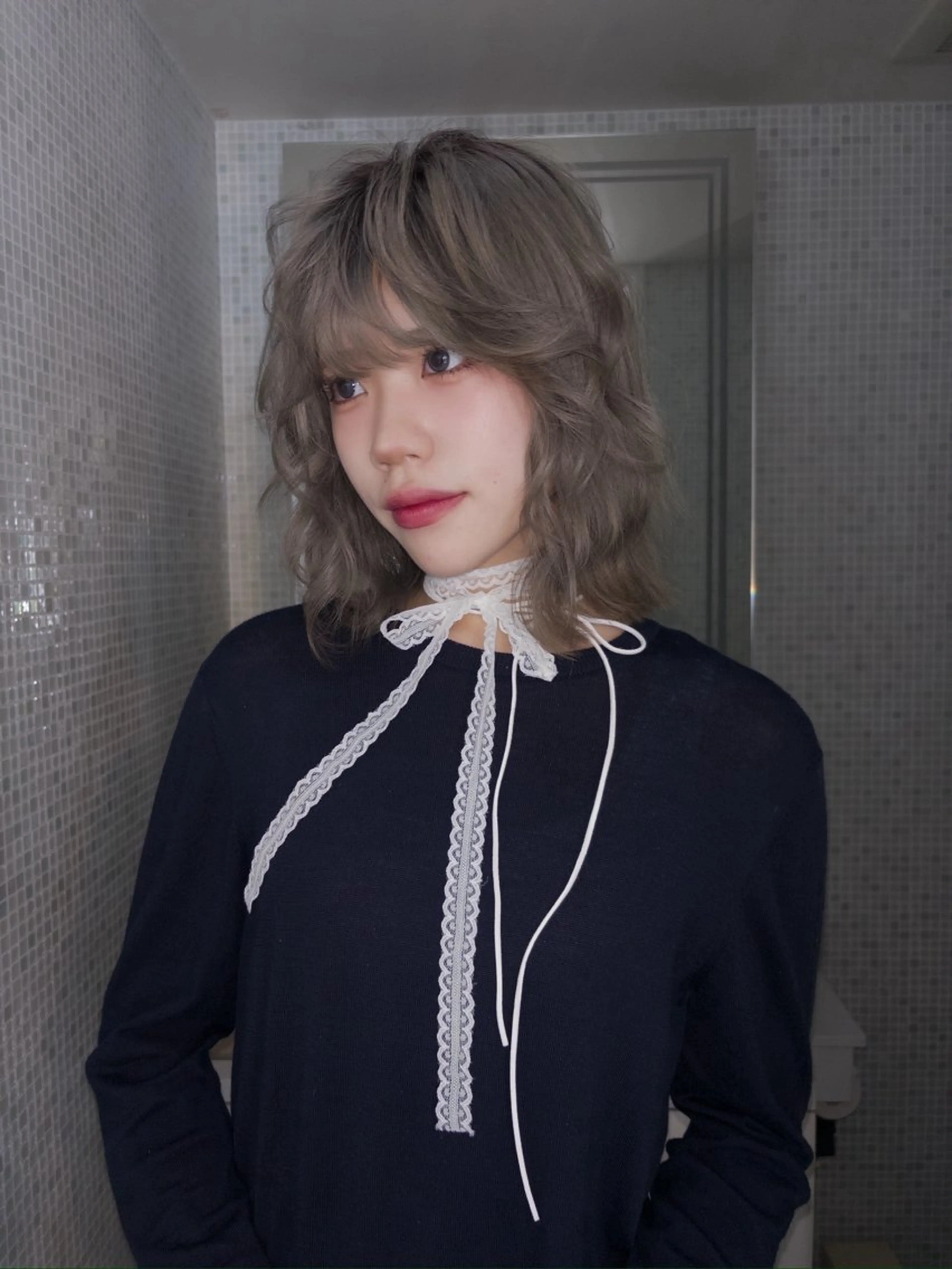 ミディアム カラー ヘアアレンジ ニュアンスカラー🧶 nanacoのヘアスタイル