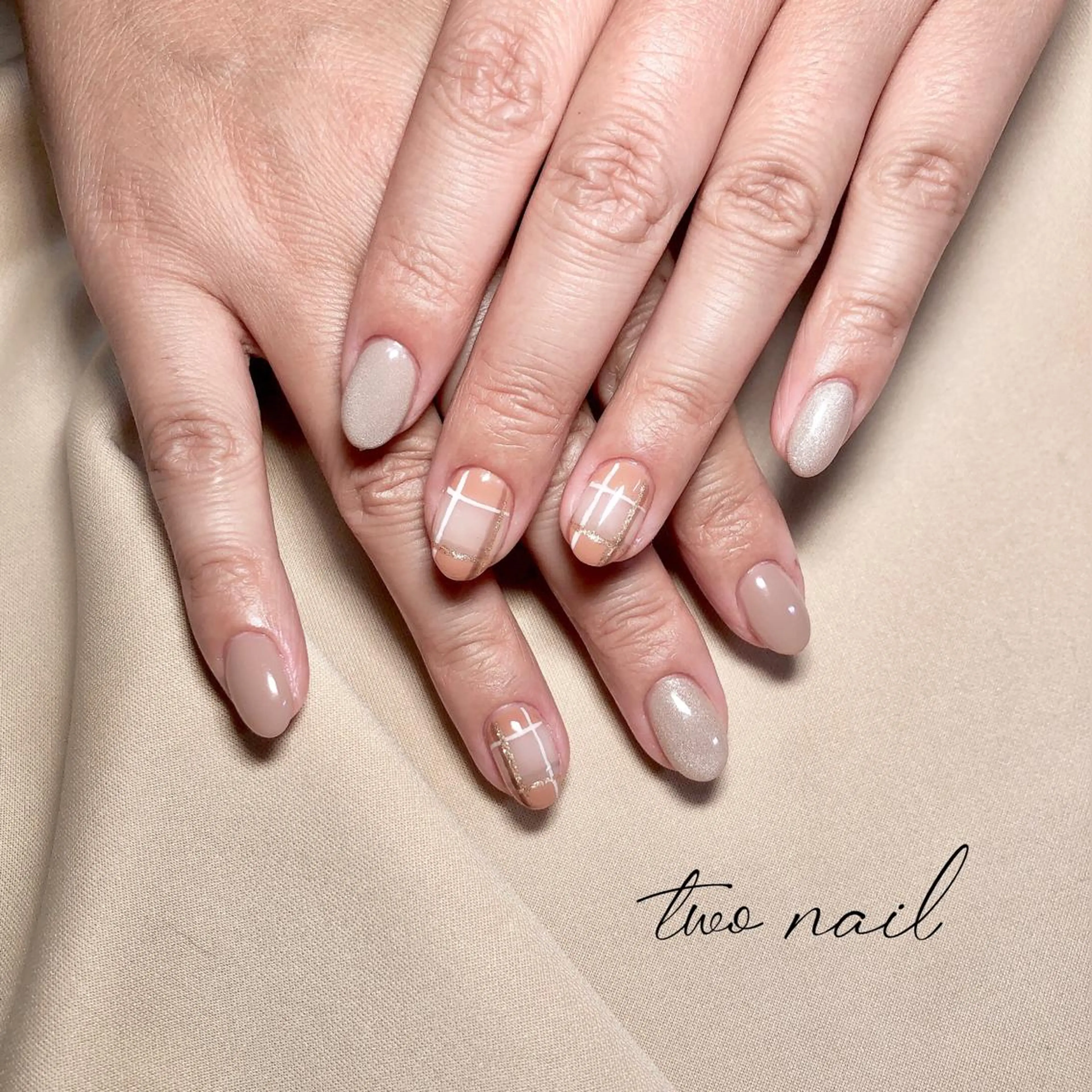 ネイル アートネイル フットネイル ハート マグネットネイル ニュアンスネイル two nailのネイルデザイン