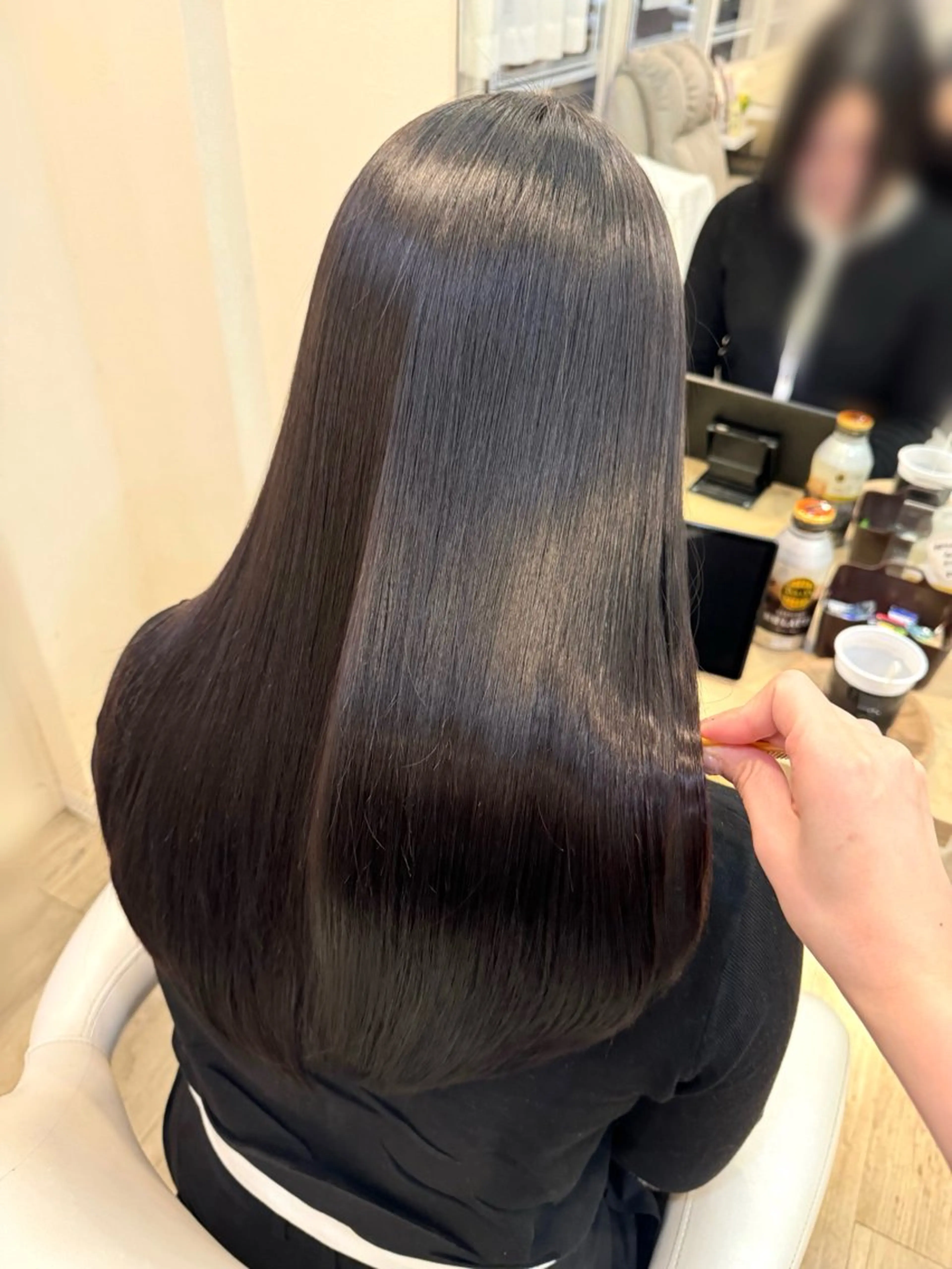 ロング 縮毛矯正 縮毛矯正 中川 真帆のヘアスタイル