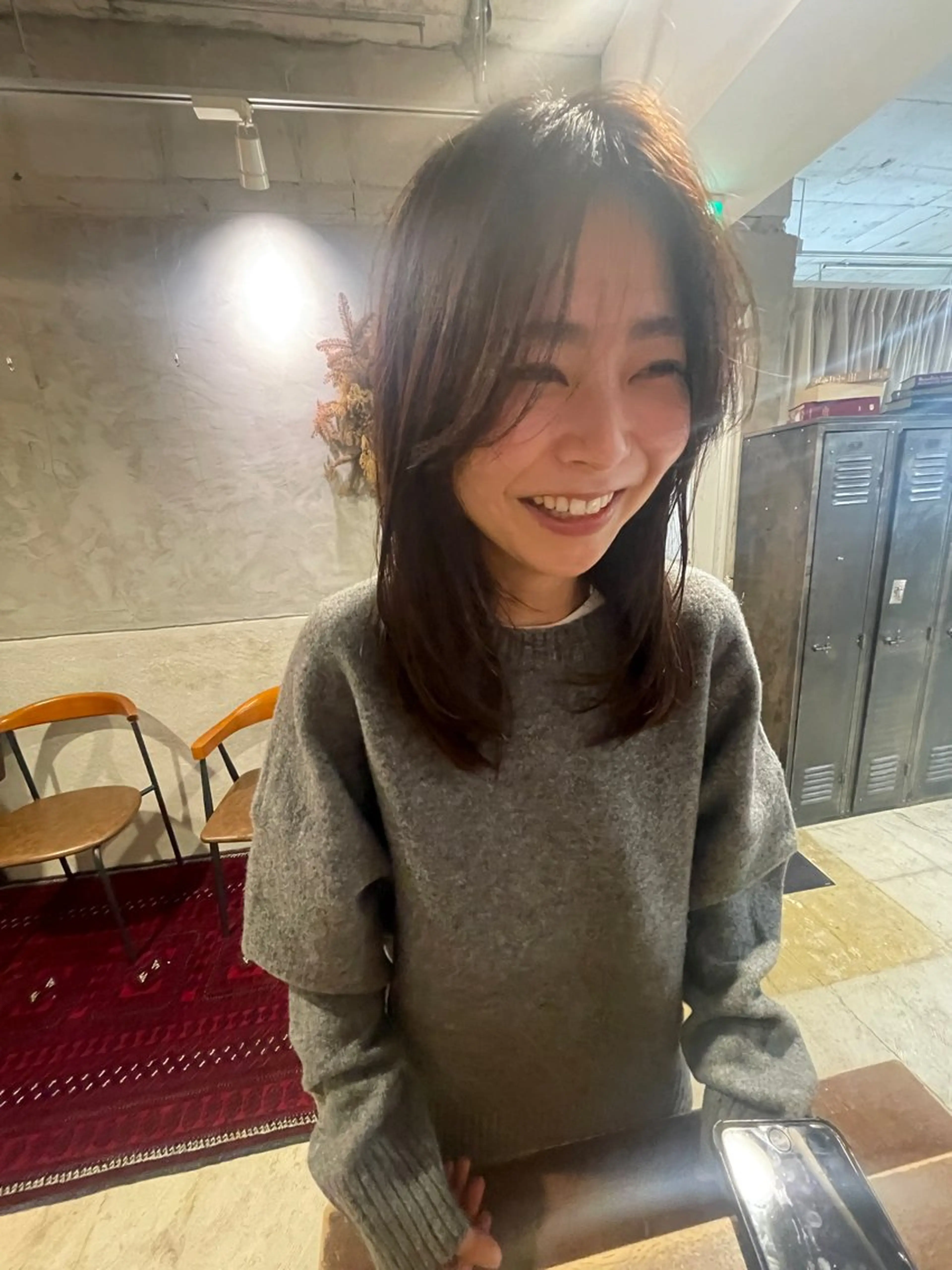 ロング レイヤーカット カット ヘアカラー トリートメント さの あやねのヘアスタイル