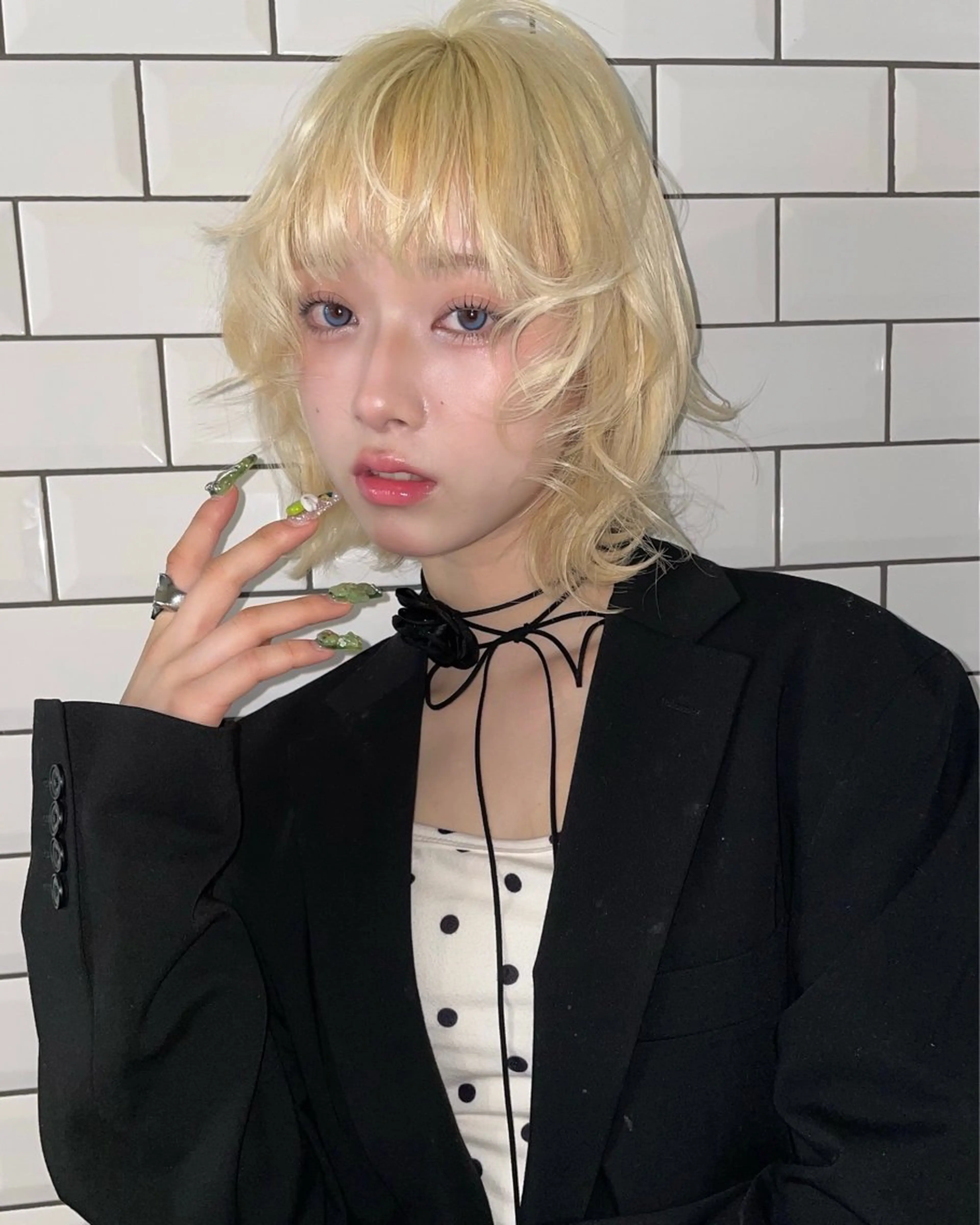 ショート カラー ボブ.顔周りカット カット/ユキカのヘアスタイル