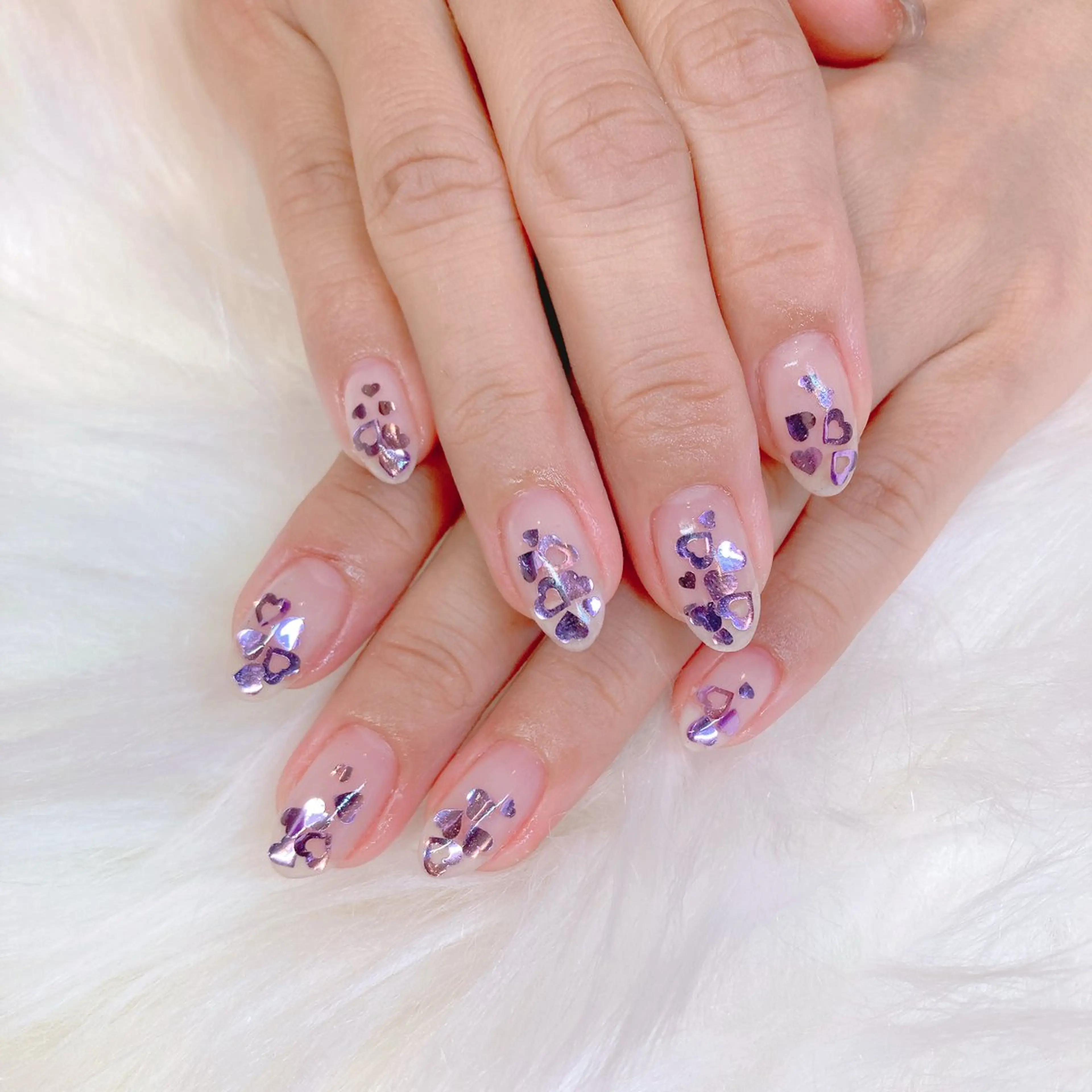 ネイル ハート 自爪を傷めない 🌷かなこ🌷のネイルデザイン