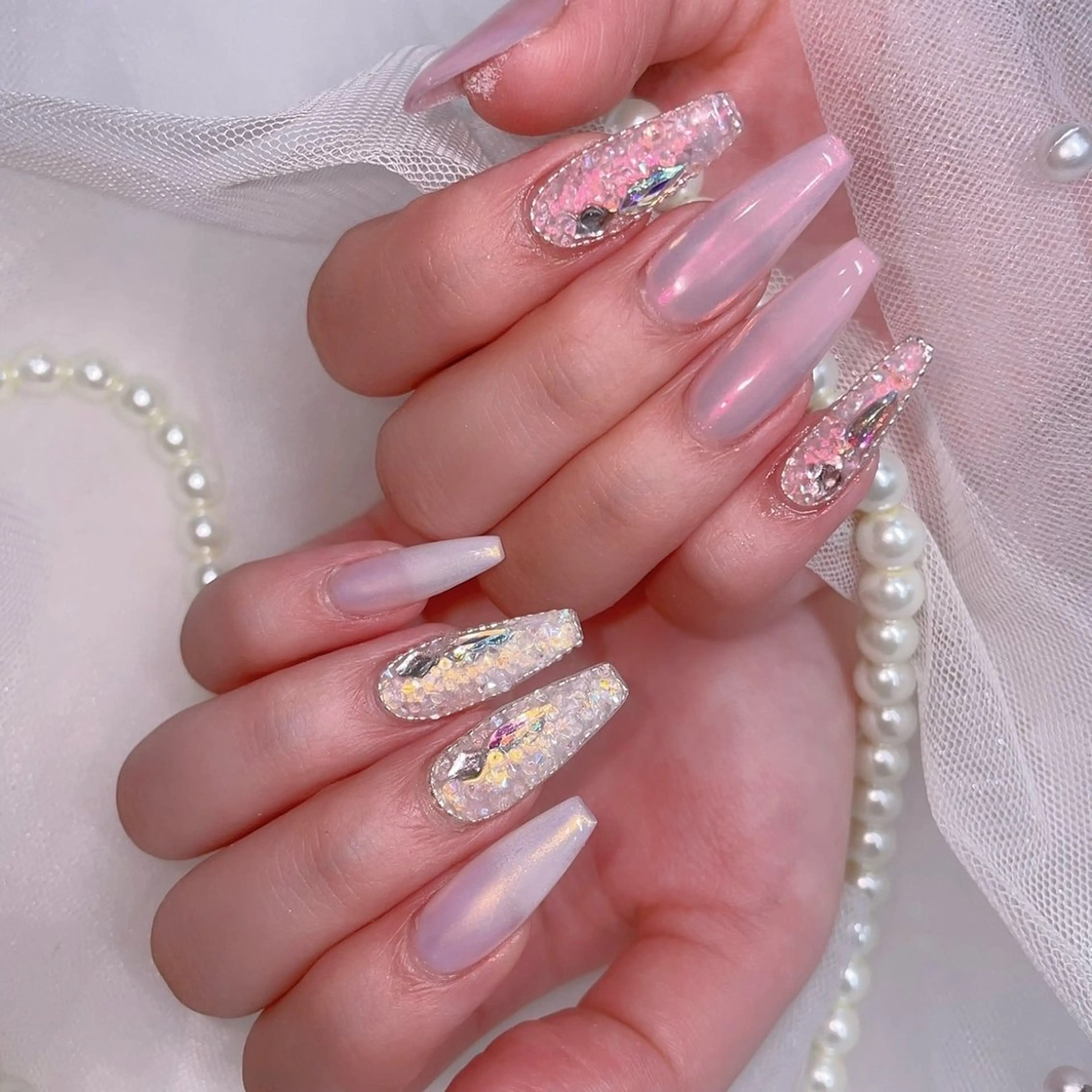 【🎅🏻ミニモ学割🎅🏻】長さ出し10本アート・ストーン10本乗せ放題💎(オフ込)の写真