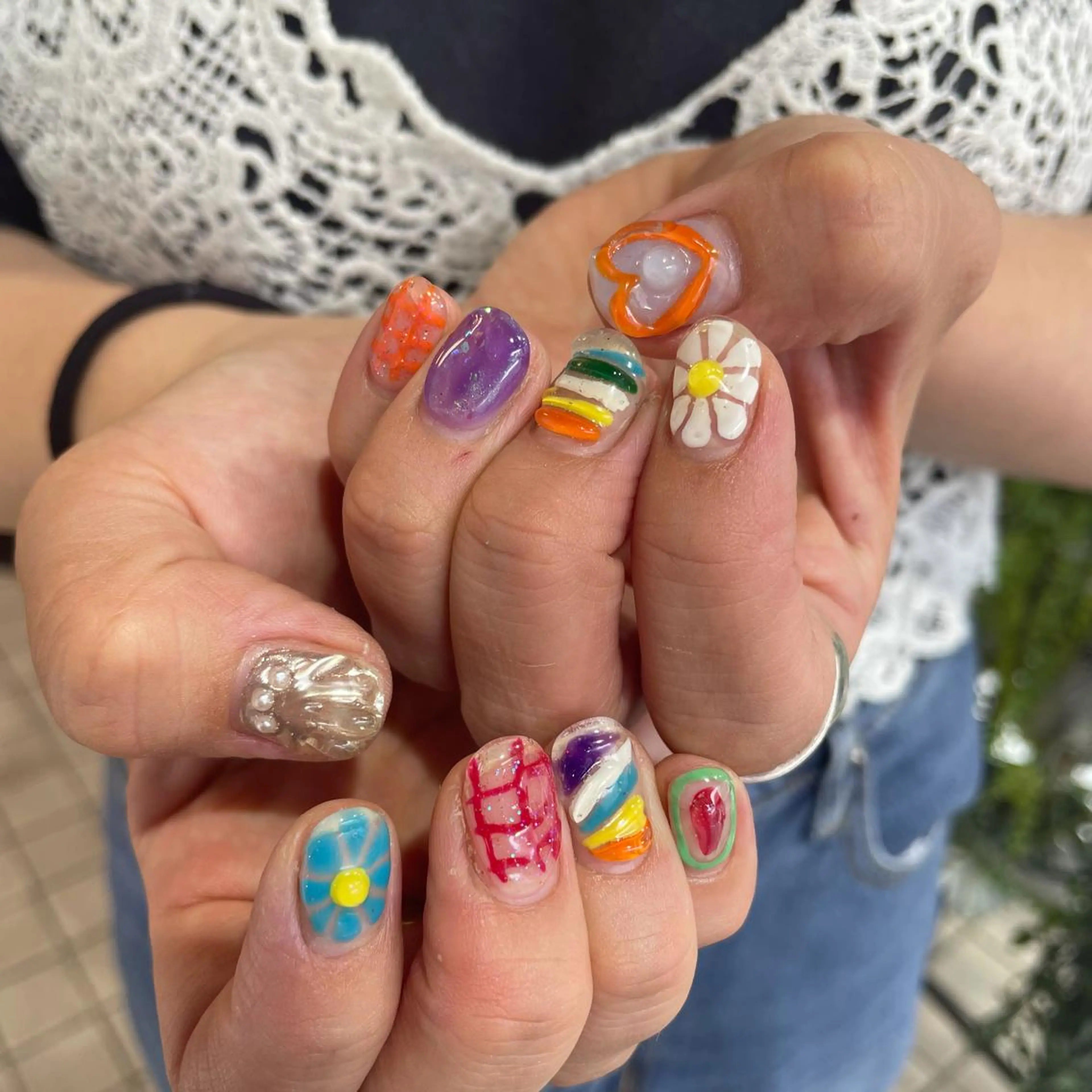 ネイル アートネイル ジェルネイル パラジェル ハンドネイル 韓国ヘア🦋 MIYUのヘアスタイル