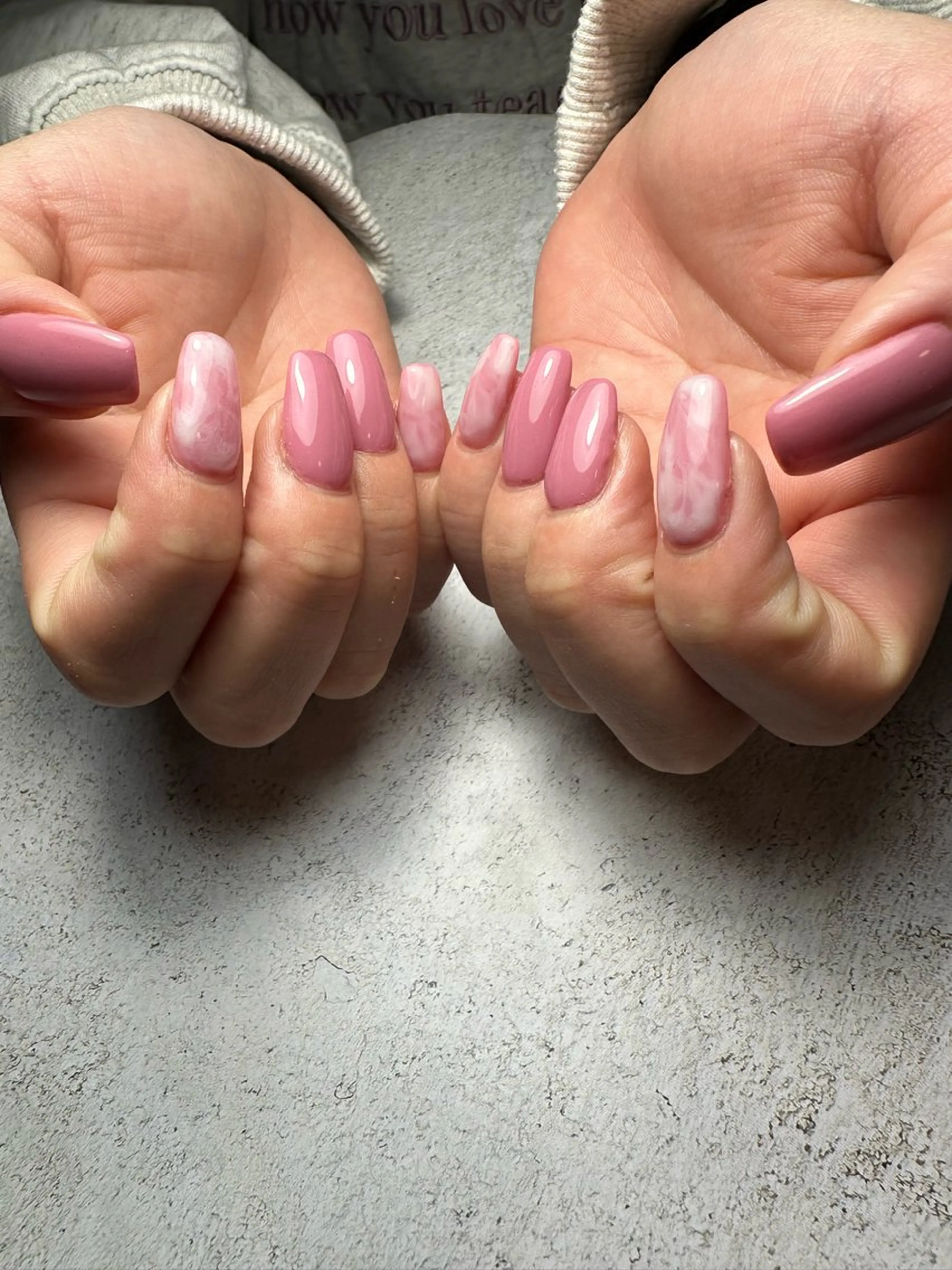 ネイル 大理石ネイル(マーブル) ワンカラーネイル ハンドネイル MELLMODE所属・Nakano Kanaのネイルデザイン