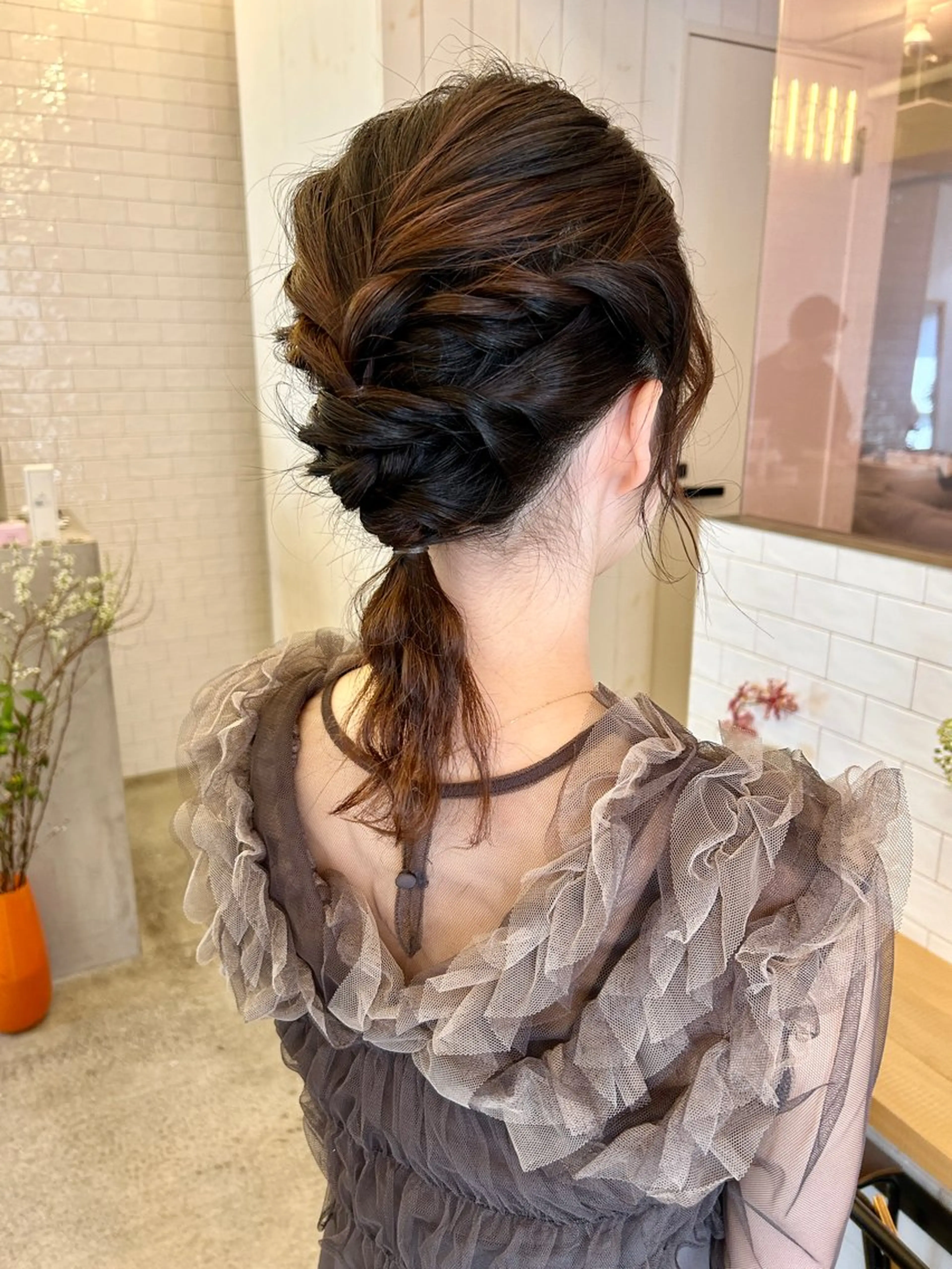ミディアム ヘアアレンジ ヘアセット ヒロミ/アレンジ/ アンニュイ/透け感のヘアスタイル