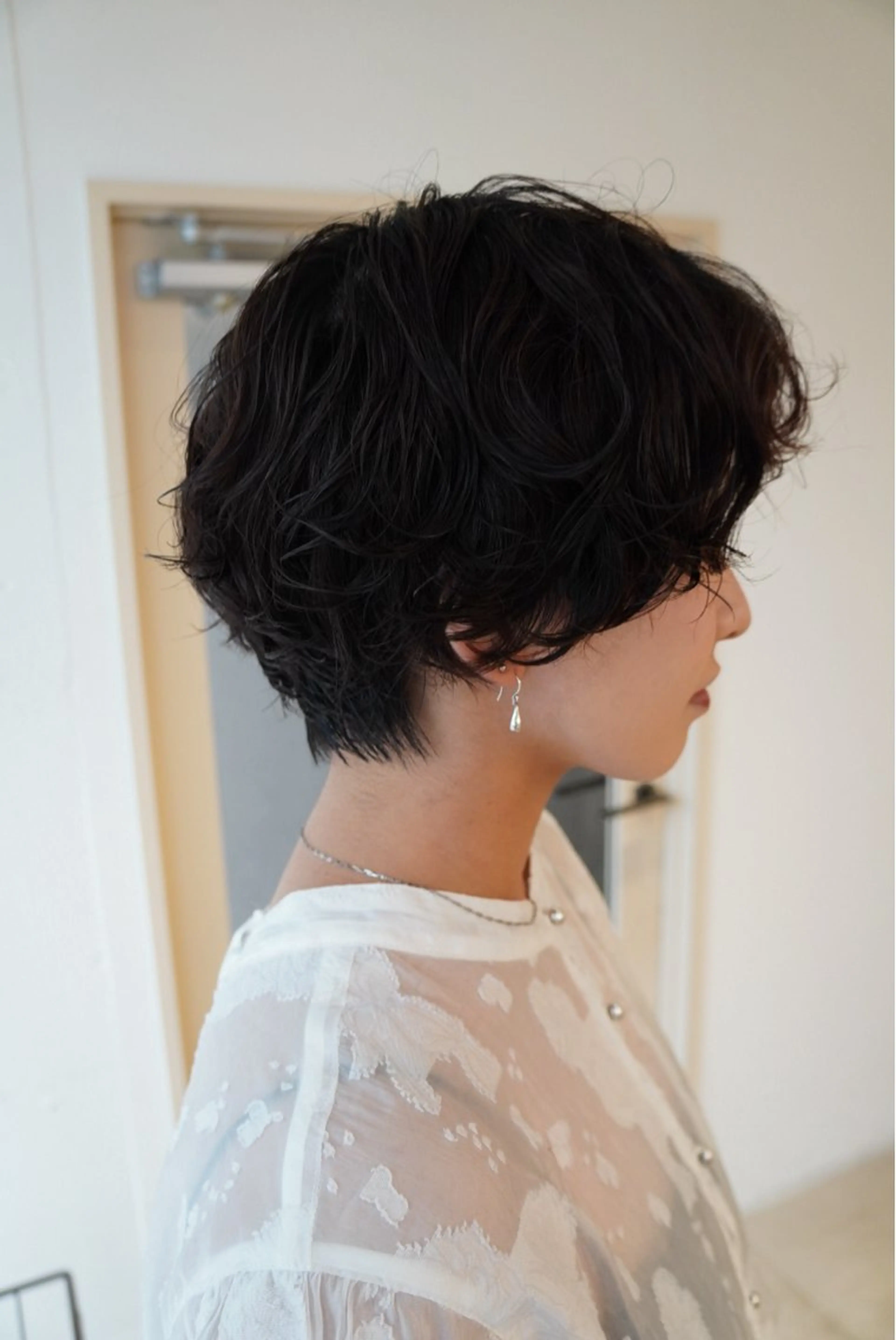 ショート パーマ 小顔レイヤー×コンパ クトボブ/林隆平のヘアスタイル