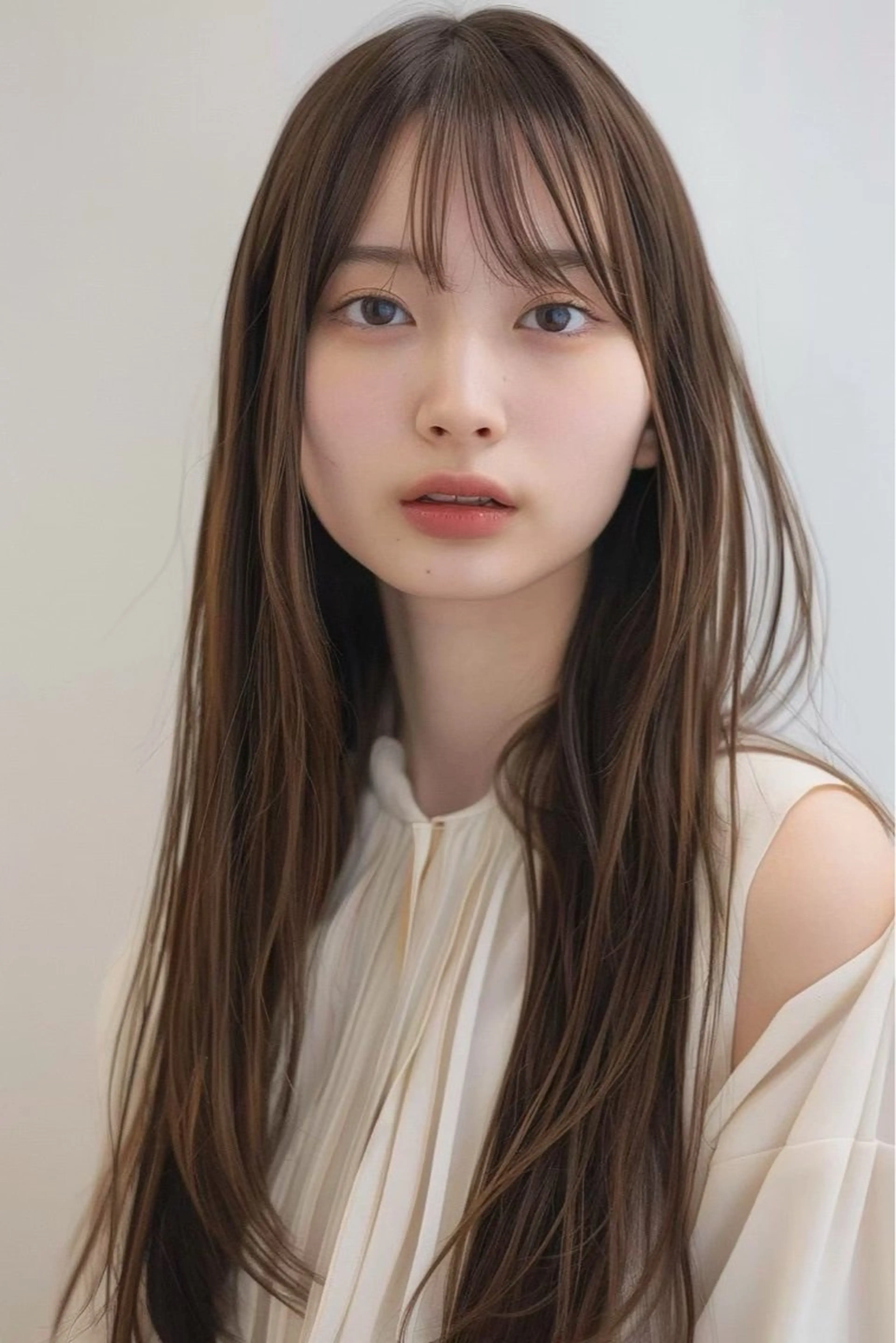 ロング カラー カット ヘアカラー トリートメント 最新ケアカラー 髪質改善YUTOのヘアスタイル