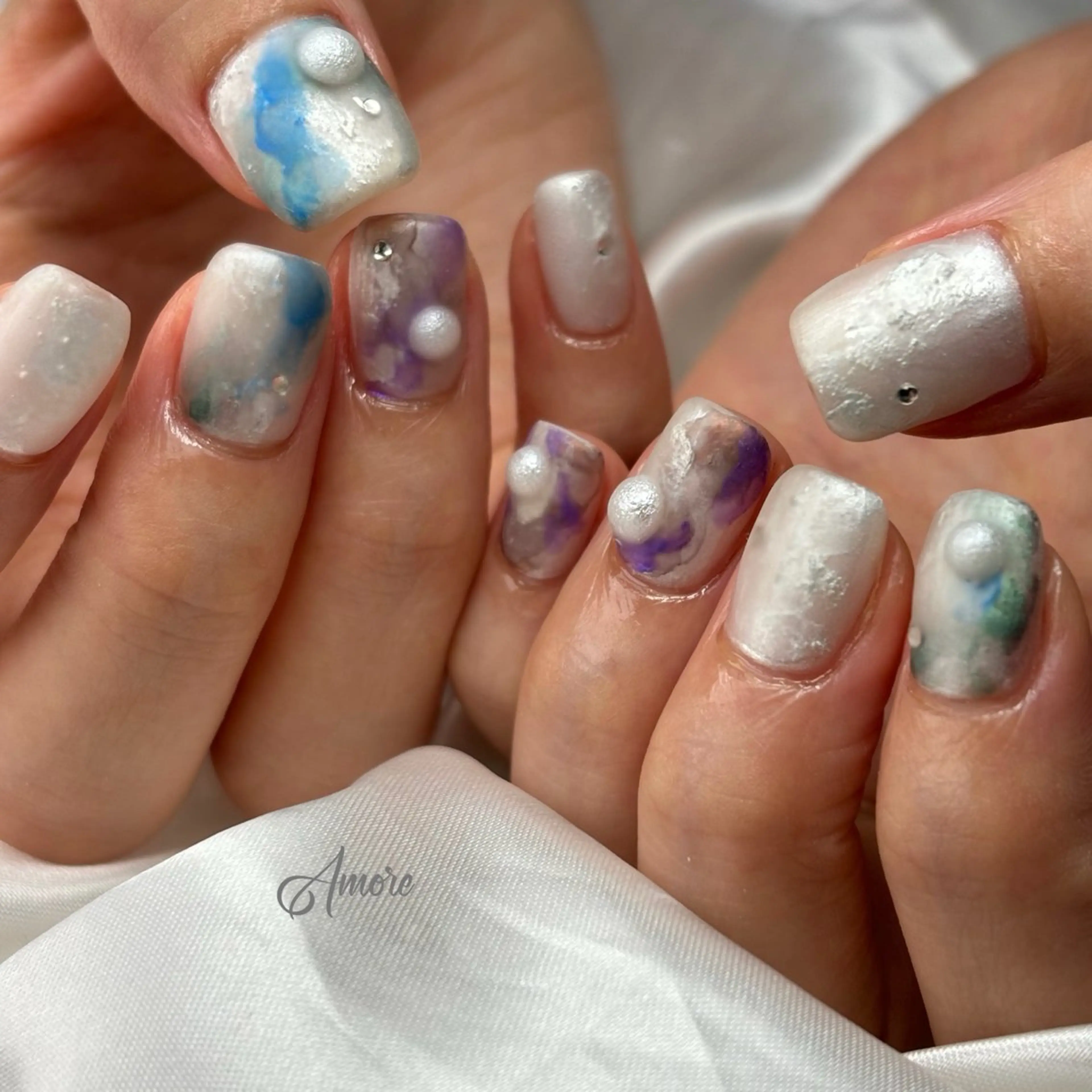 ネイル ジェルネイル キラキラネイル 韓国ネイル マグネットネイル マットネイル You kyehwaのネイルデザイン