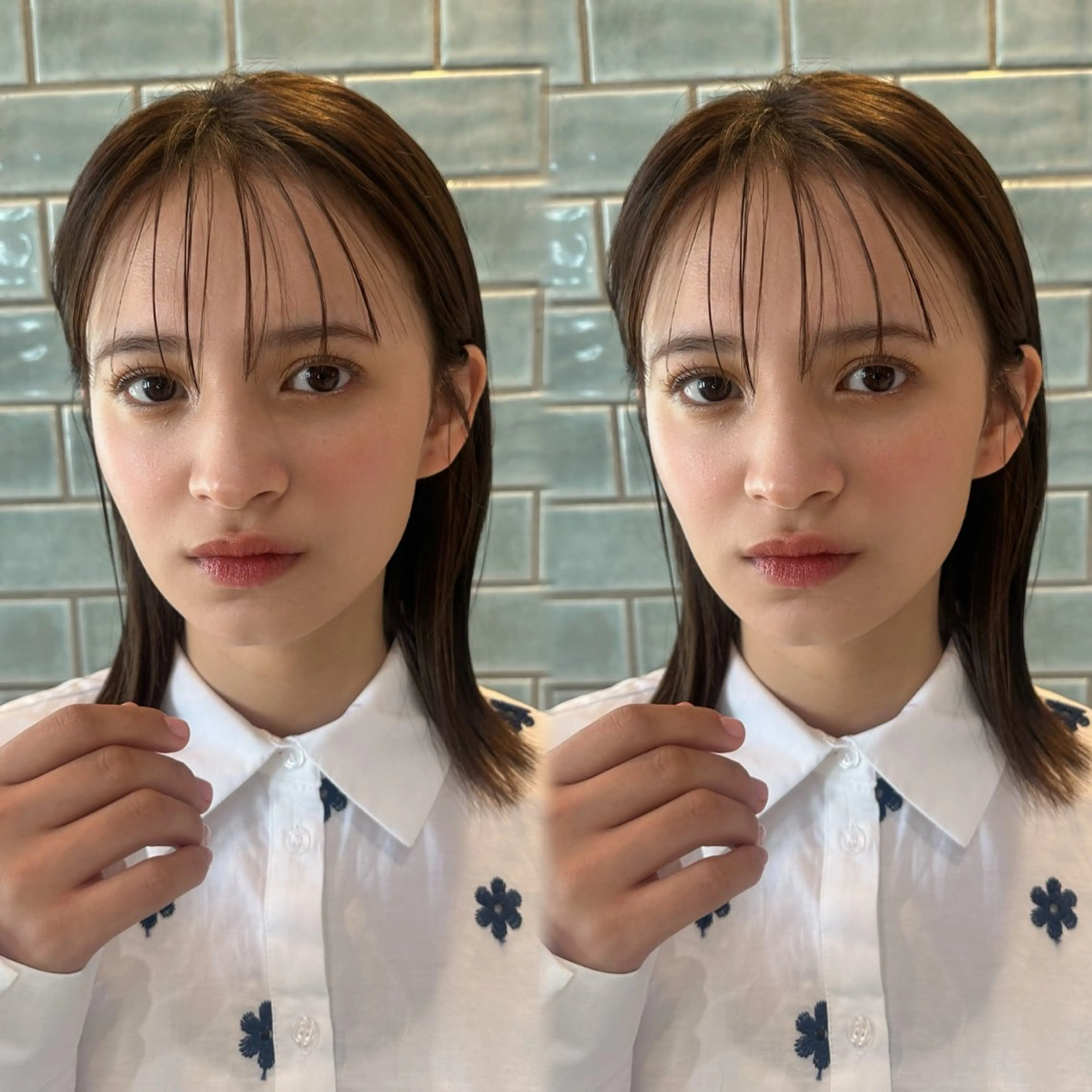 🩵【ご新規様】メンテナンス✨透明感カラー+高保湿ナノスチーム1stepトリートメント(ブリーチなし)超音波アイロン付きの写真