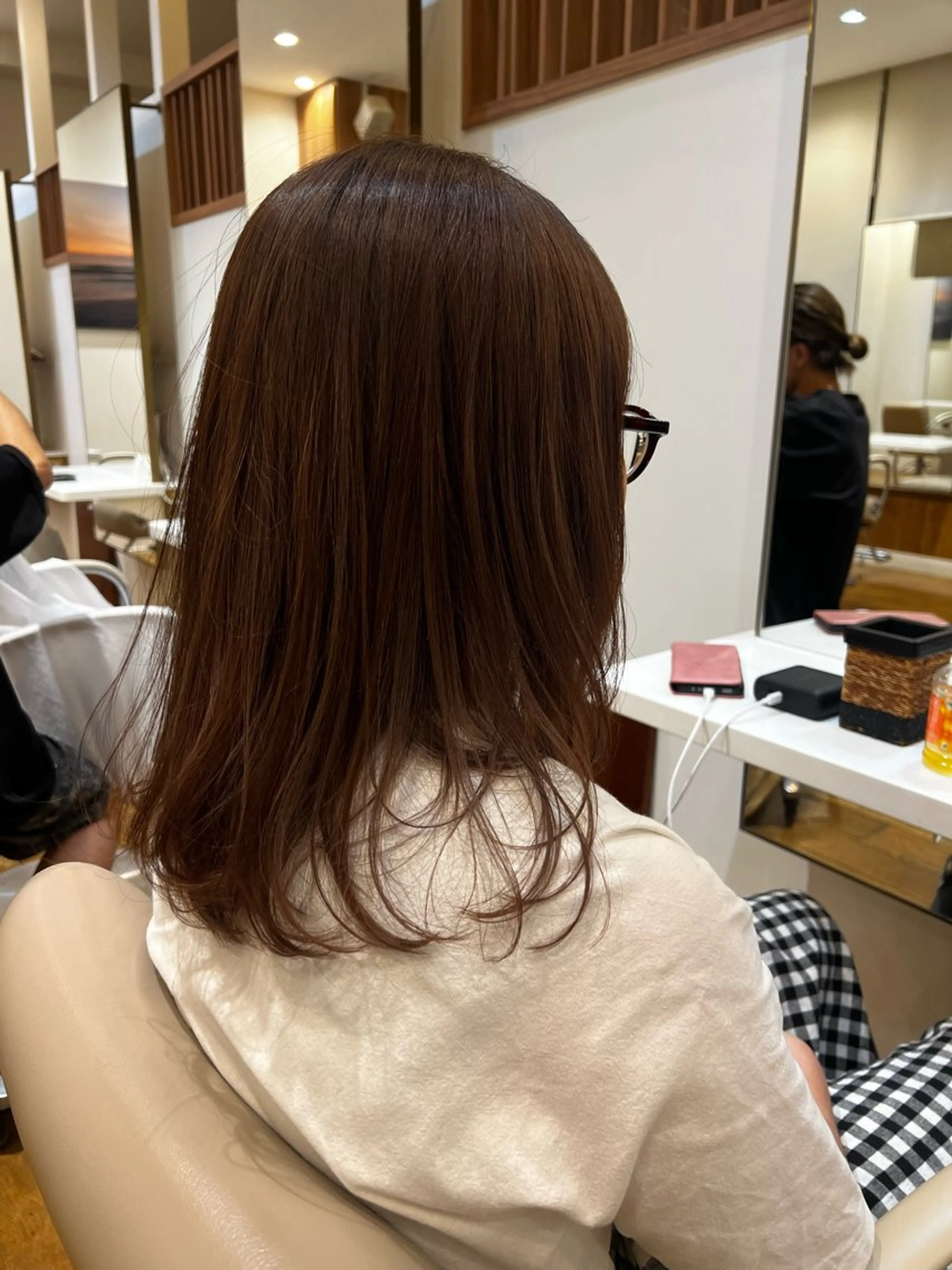 ミディアム カラー イルミナカラー トーンアップ🦢 ユメのヘアスタイル