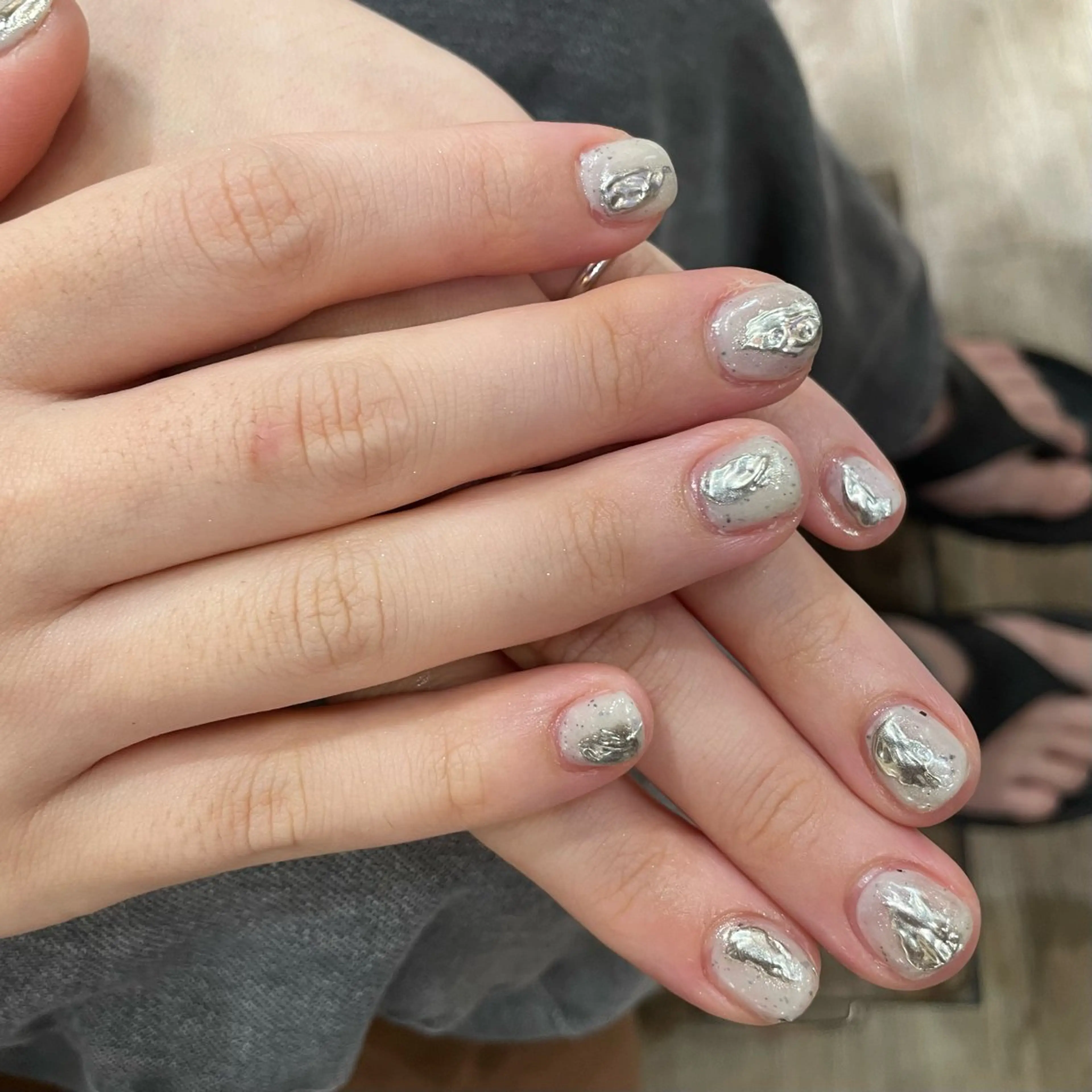 ネイル ゴールド シルバー P-BOX所属・NENE／Insta p_box_neneのネイルデザイン