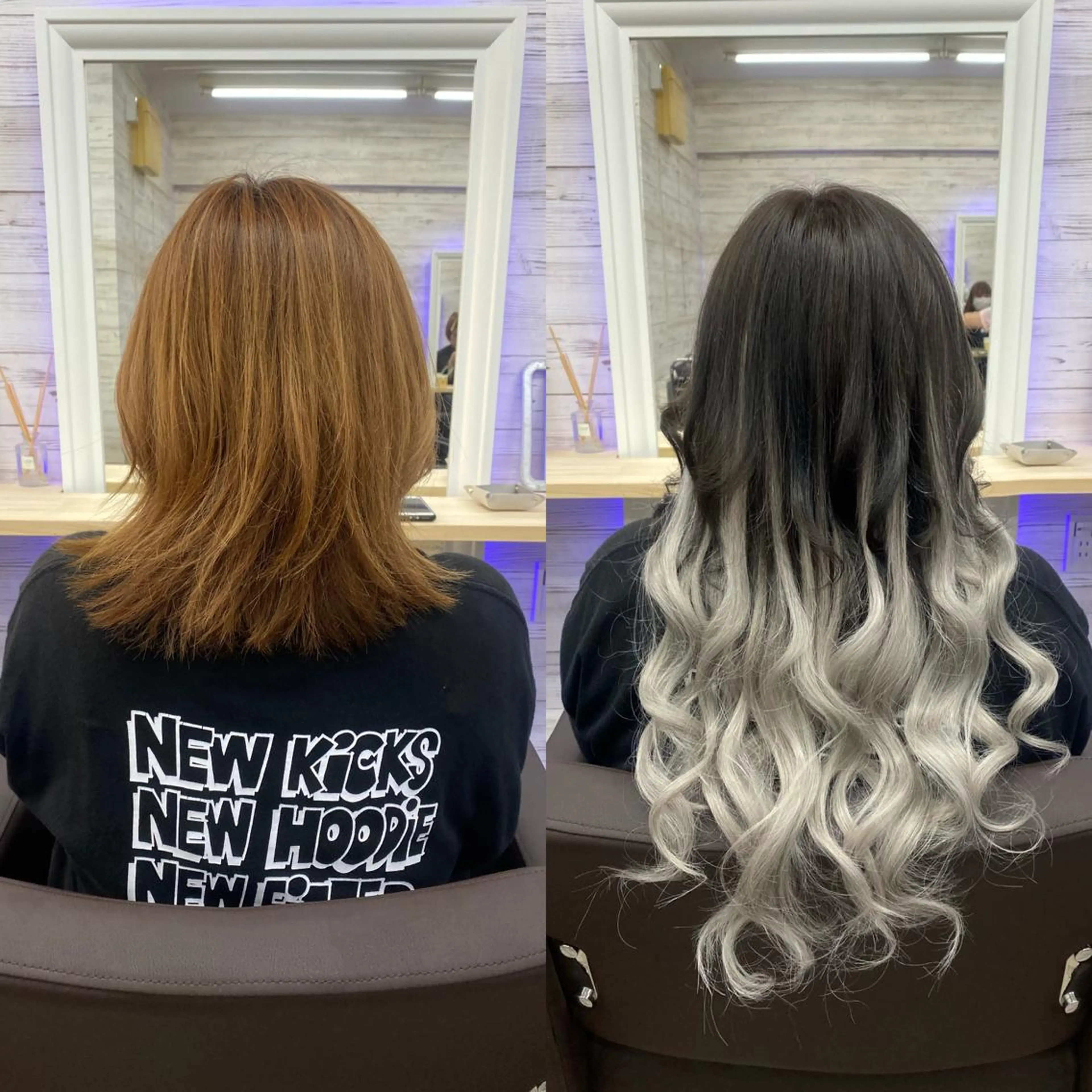 セミロング カラー ヘアアレンジ ショートボブ 編み込みエクステ シールエクステ セミロングパーマ バレイヤージュ LAVENDIA Azabu所属・LAVENDIA 初音のヘアスタイル