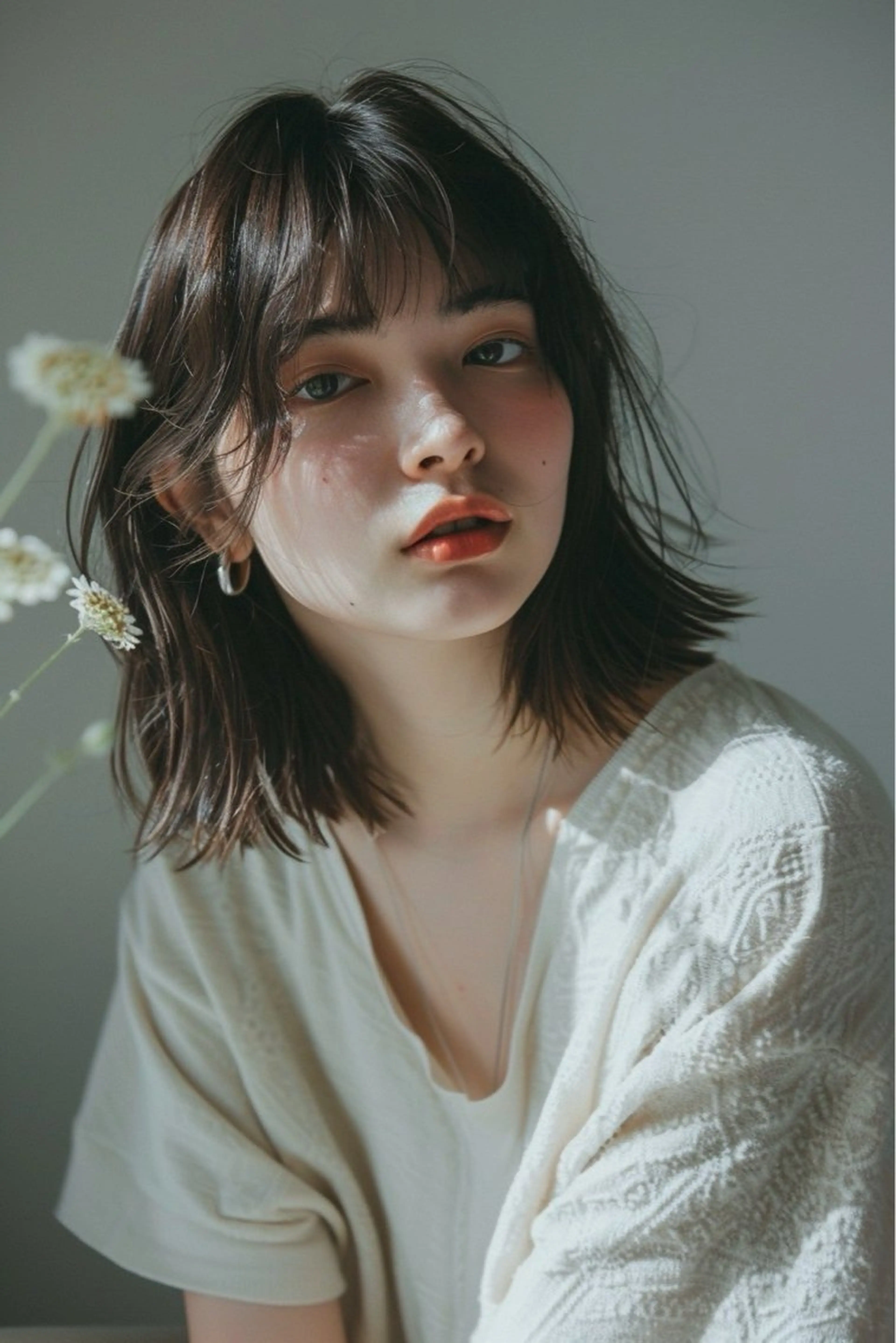 ミディアム カット ヘアカラー トリートメント 新宿/メンズ特化 髪質改善パーマのヘアスタイル