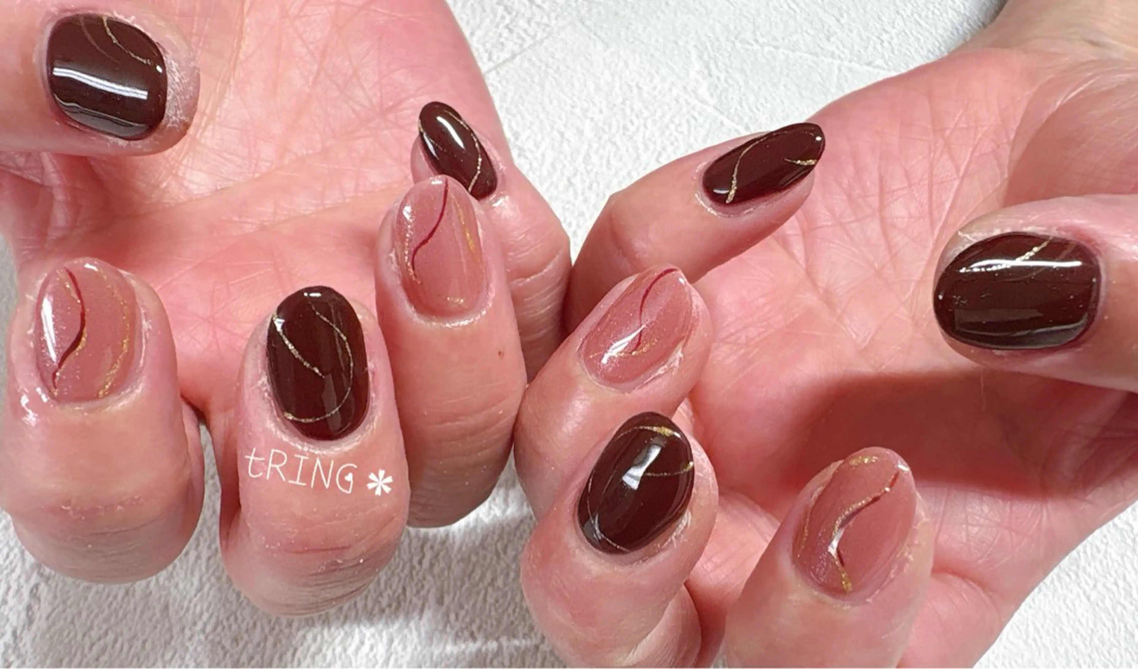 ネイル ハンドネイル tRING＊ しいの木台のネイルデザイン