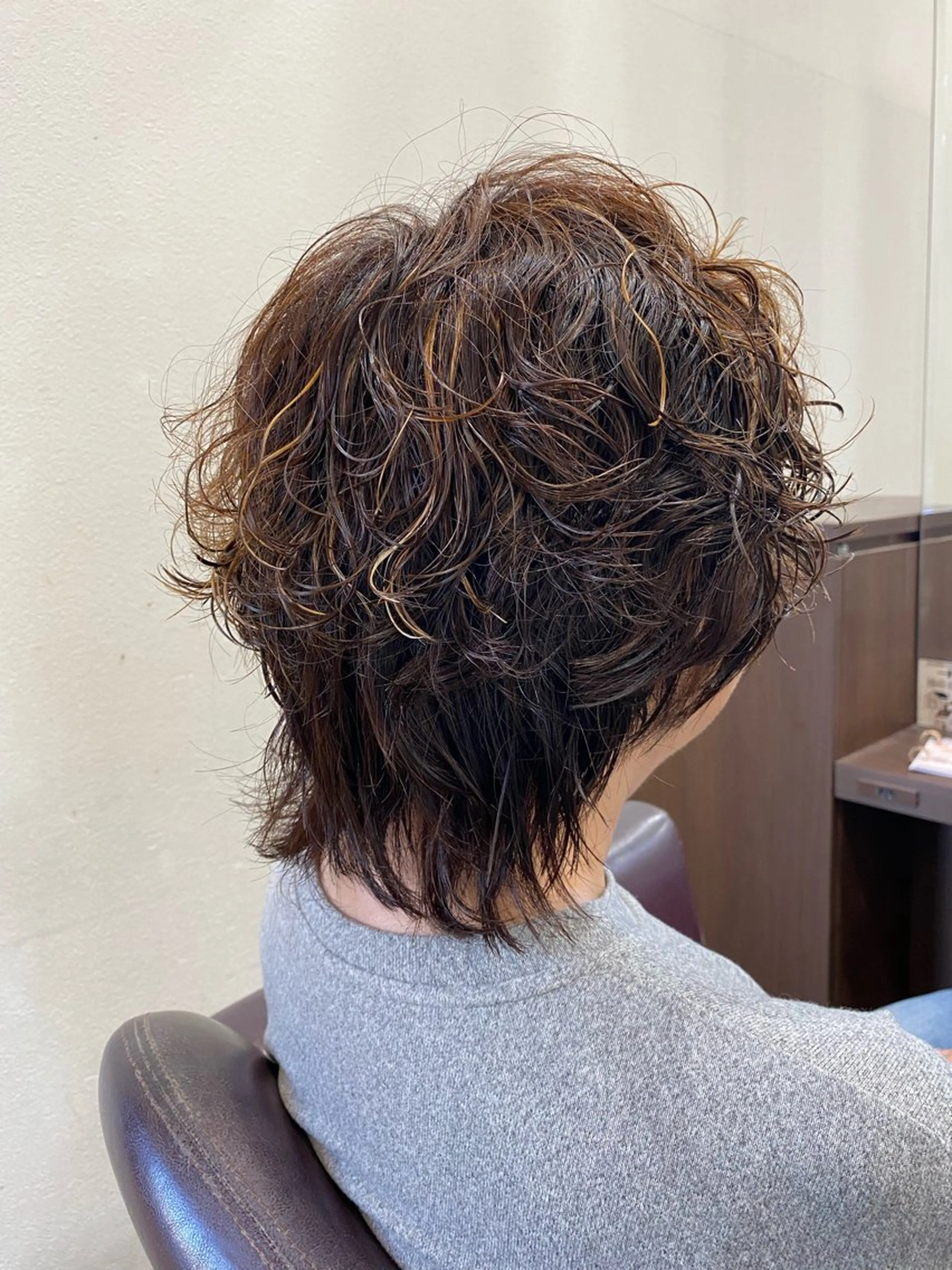 ショート パーマ ショートヘア ウルフカット カット パーマ 仲井 充のヘアスタイル