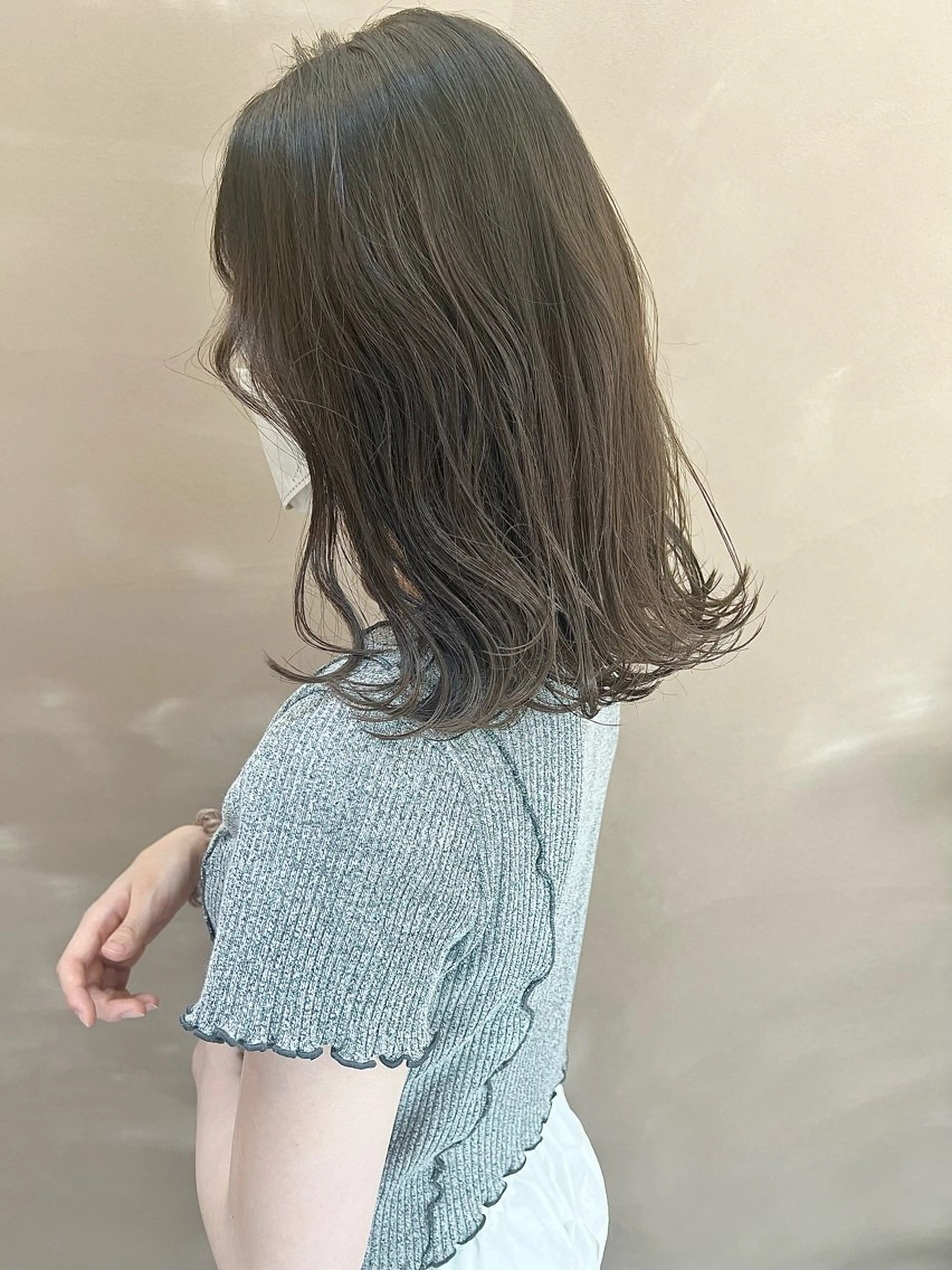 セミロング カット ヘアカラー トリートメント 透明感カラー／ 髪質改善／ボブ／中山のヘアスタイル