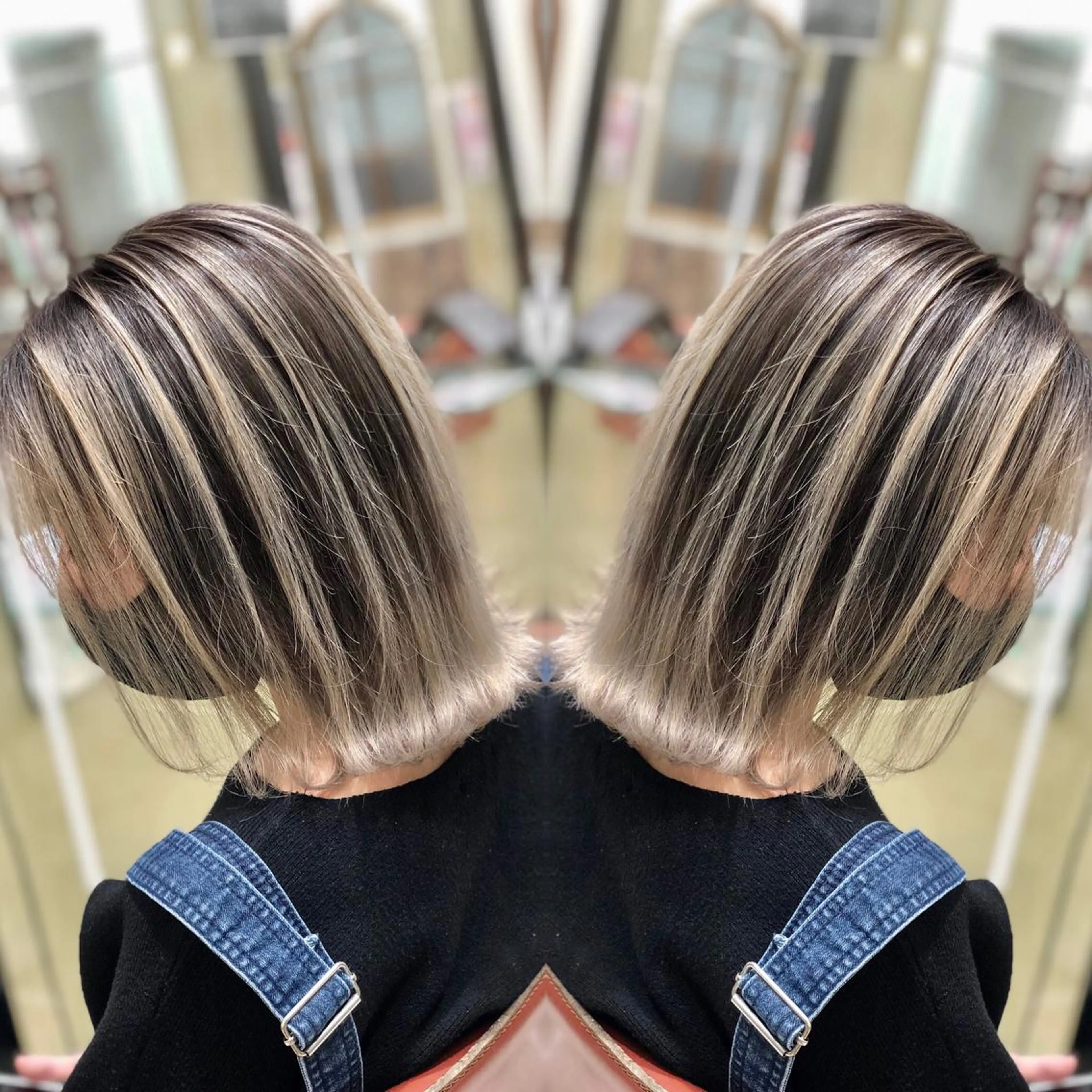 ミディアム ヘアカラー Y Uのヘアスタイル