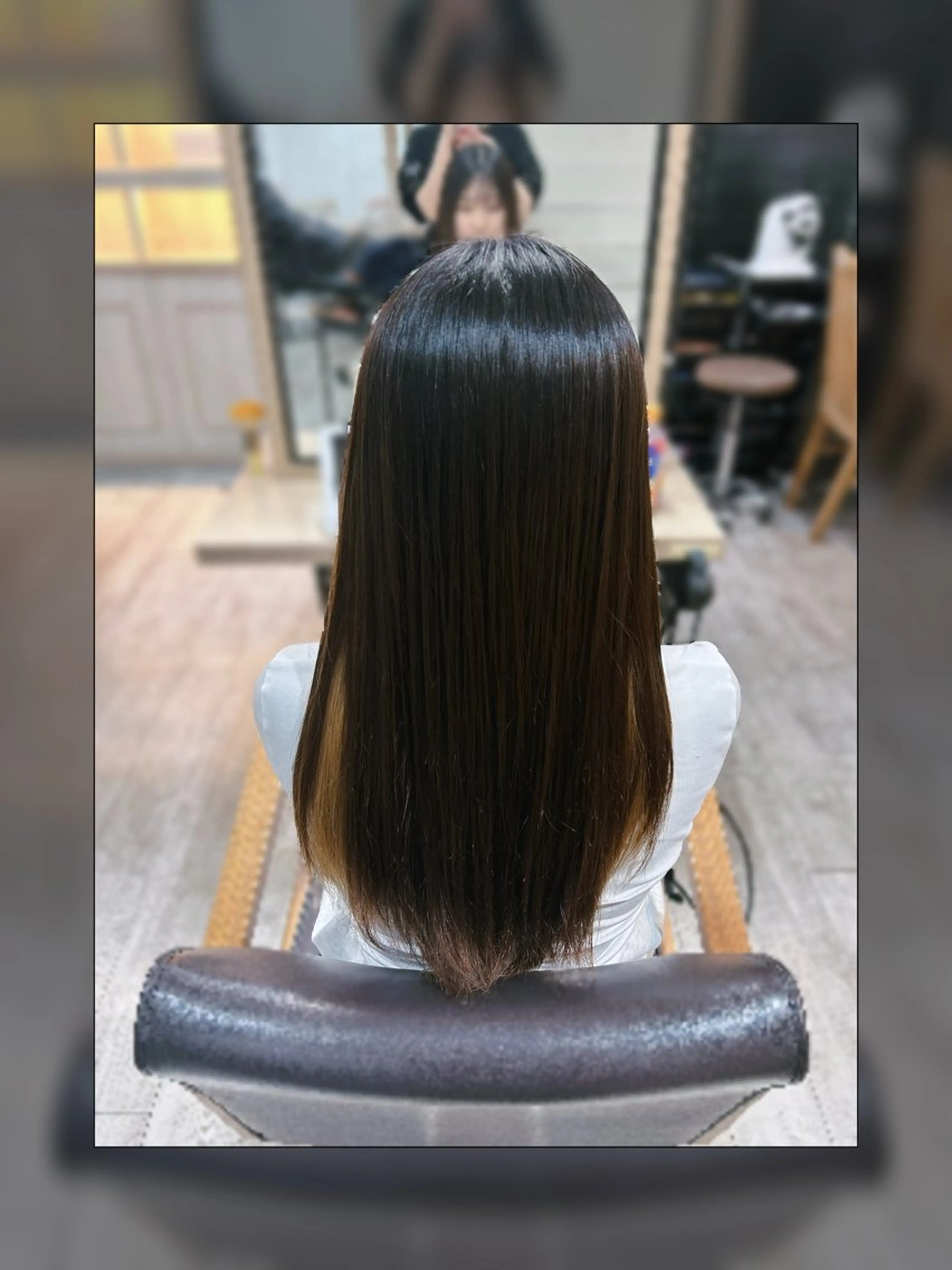 ロング 縮毛矯正 縮毛矯正 坂田 菜摘のヘアスタイル