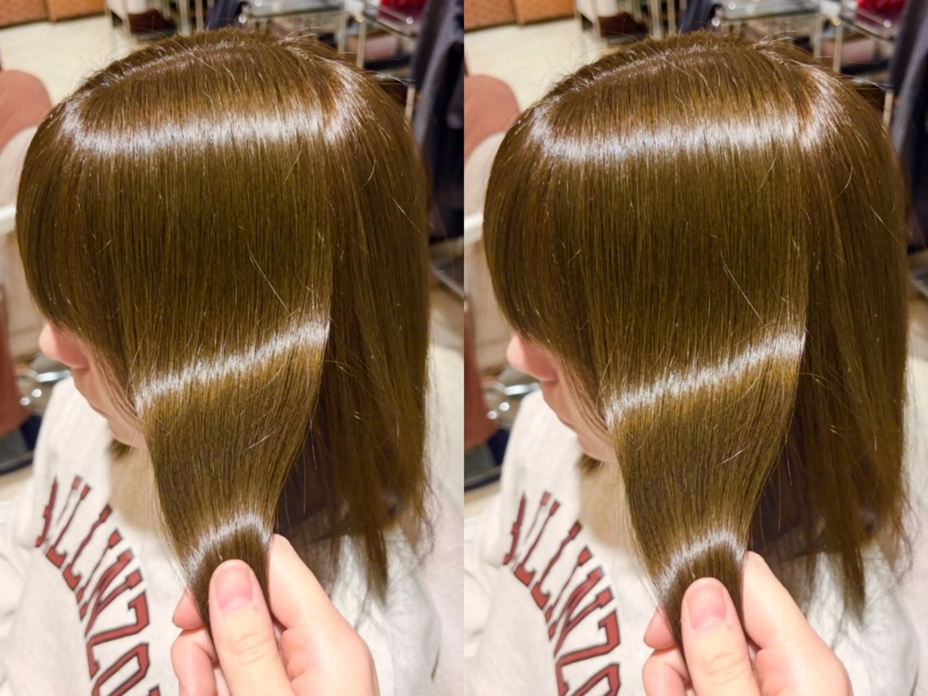 セミロング 髪質改善 カット ヘアカラー トリートメント 中田 沙希 ♡レイヤーカットのヘアスタイル