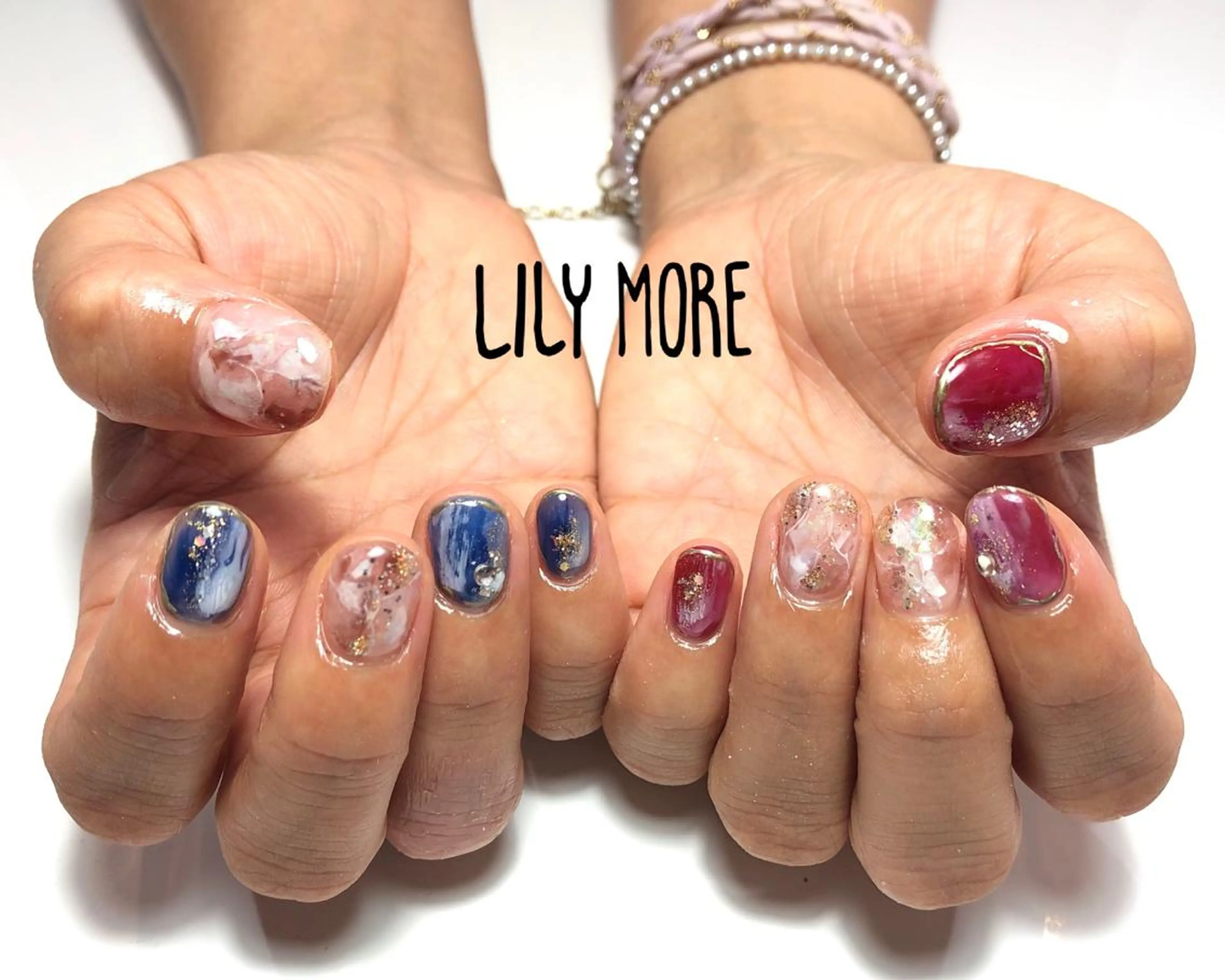 ネイル 大理石ネイル(マーブル) Lily closetのネイルデザイン