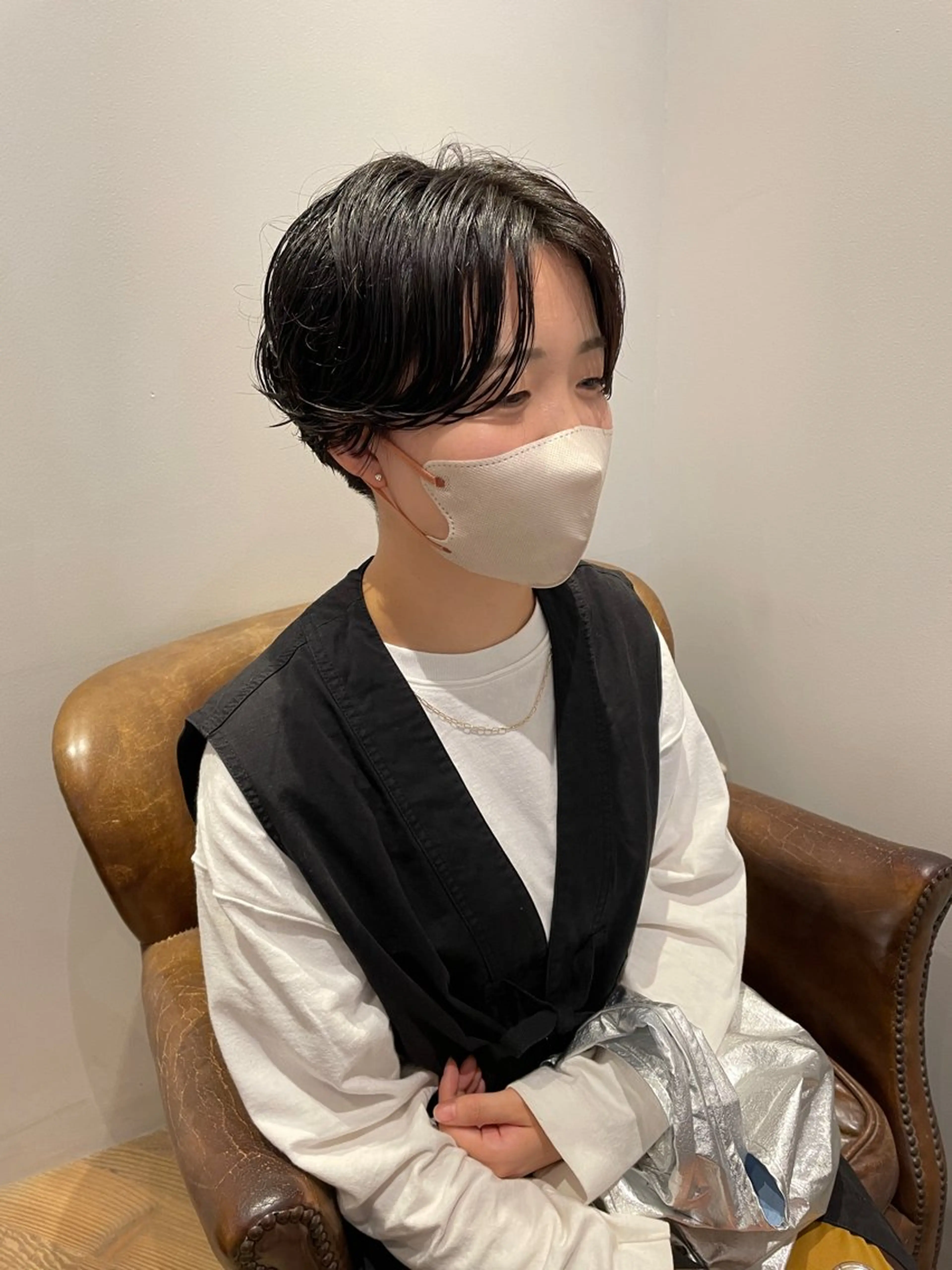 ショート 透明感ニュアンス 柔らかstyle🤍のヘアスタイル