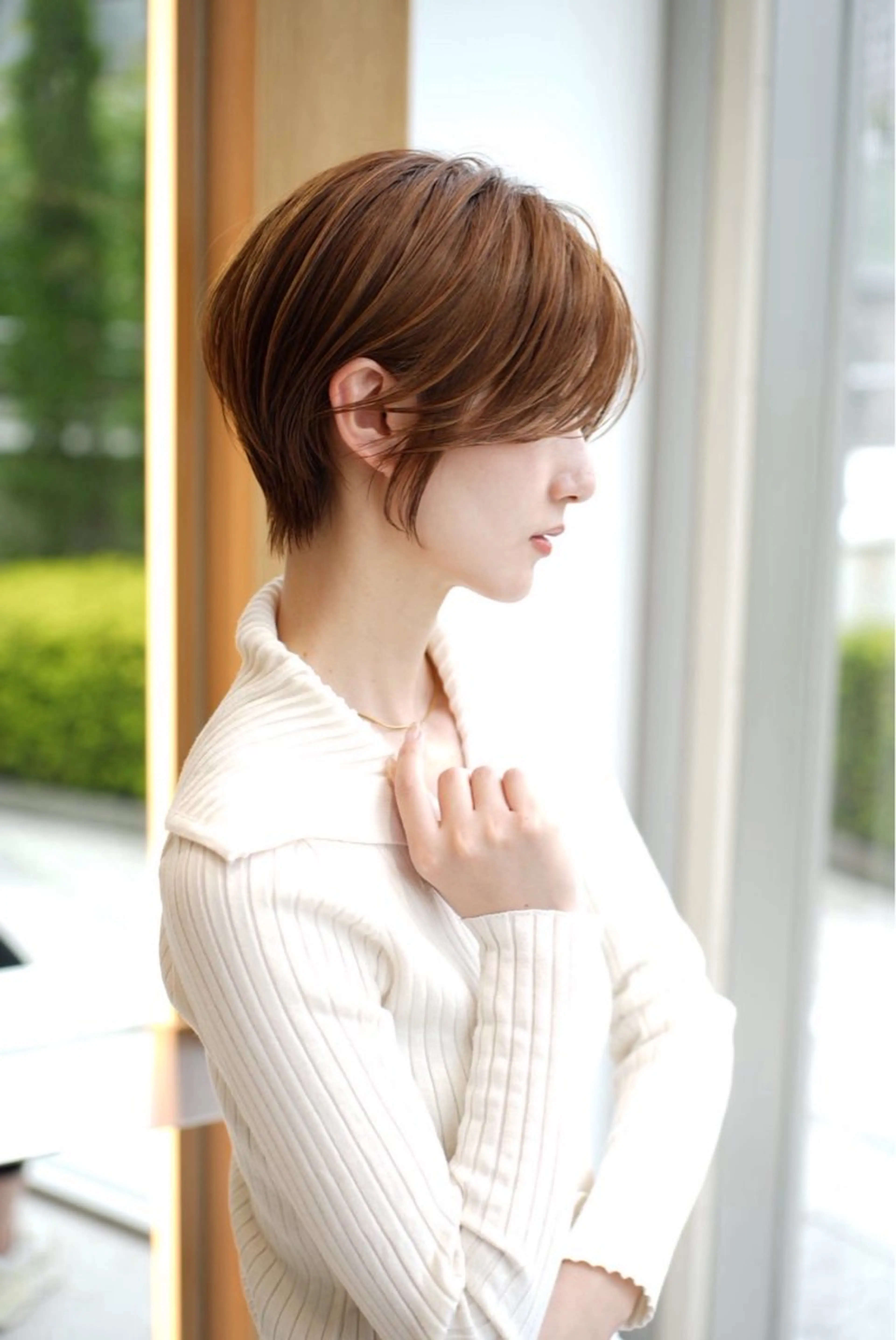 ショート 透明感カラー/伊藤 陸/soigneのヘアスタイル