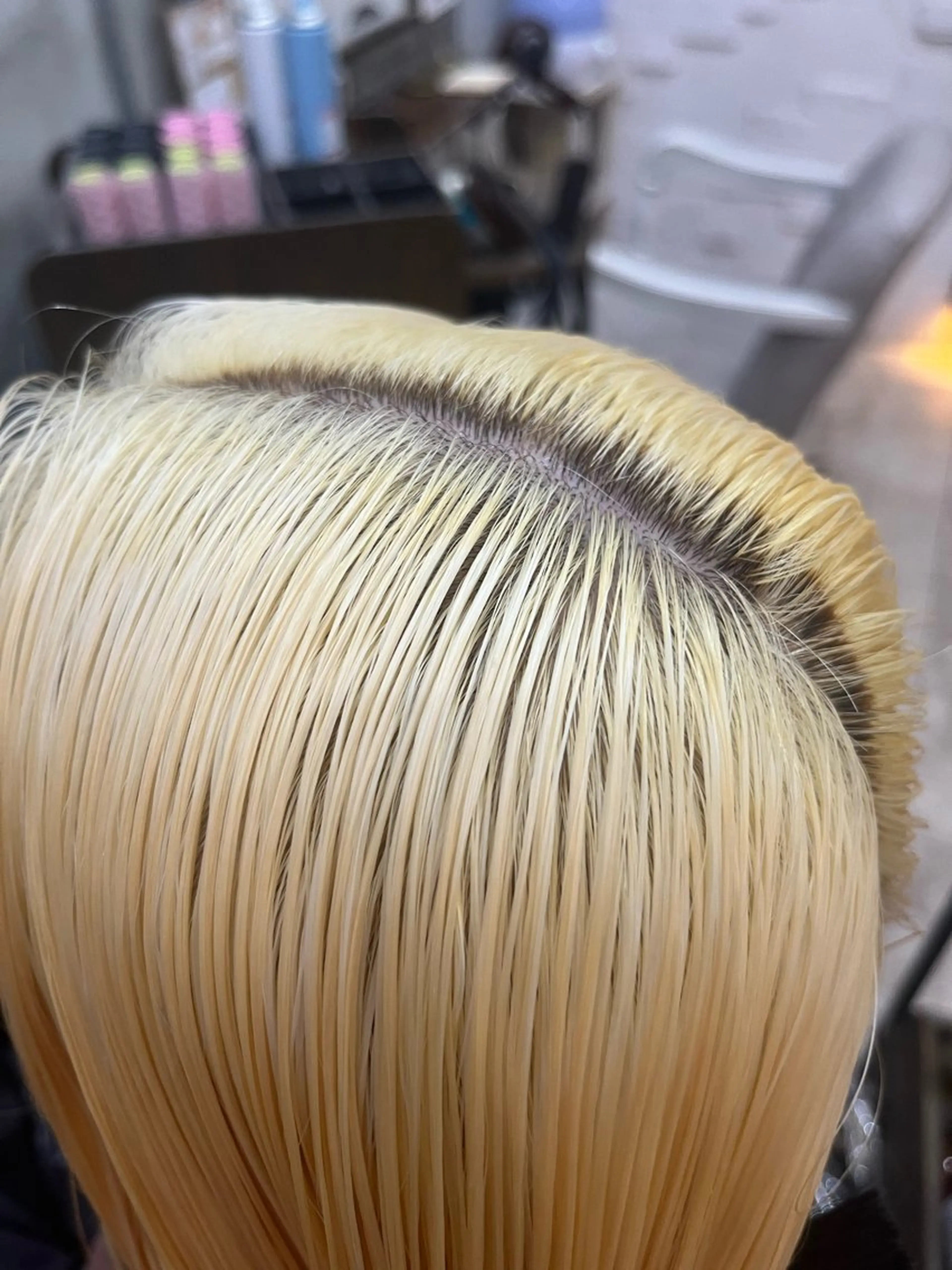 セミロング カラー ヘアカラー トリートメント 艶髪/ハイトーン/ ヘアセット/モエノのヘアスタイル