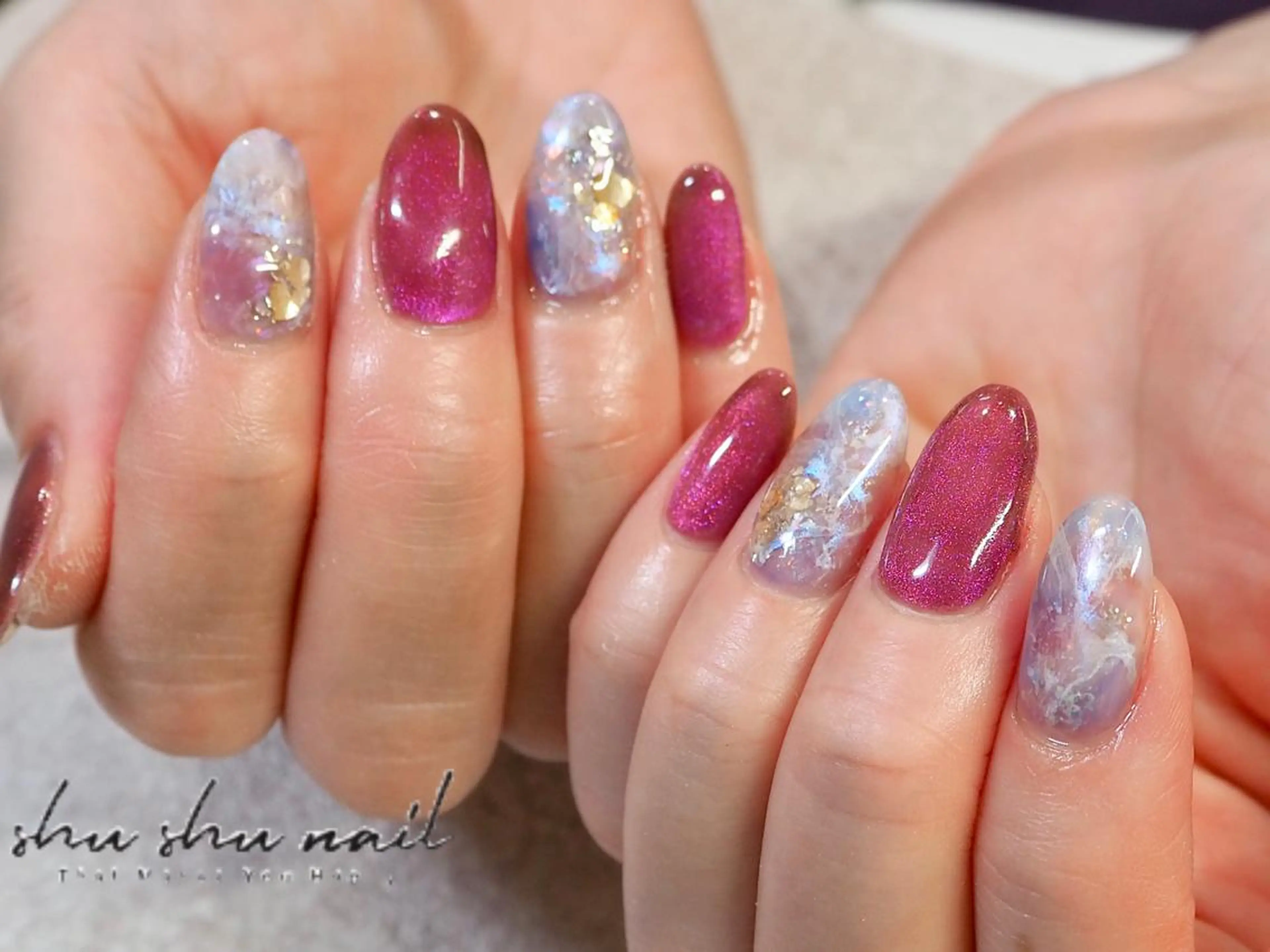 ネイル マグネットネイル ニュアンスネイル shushunail所属・和田 周子のネイルデザイン