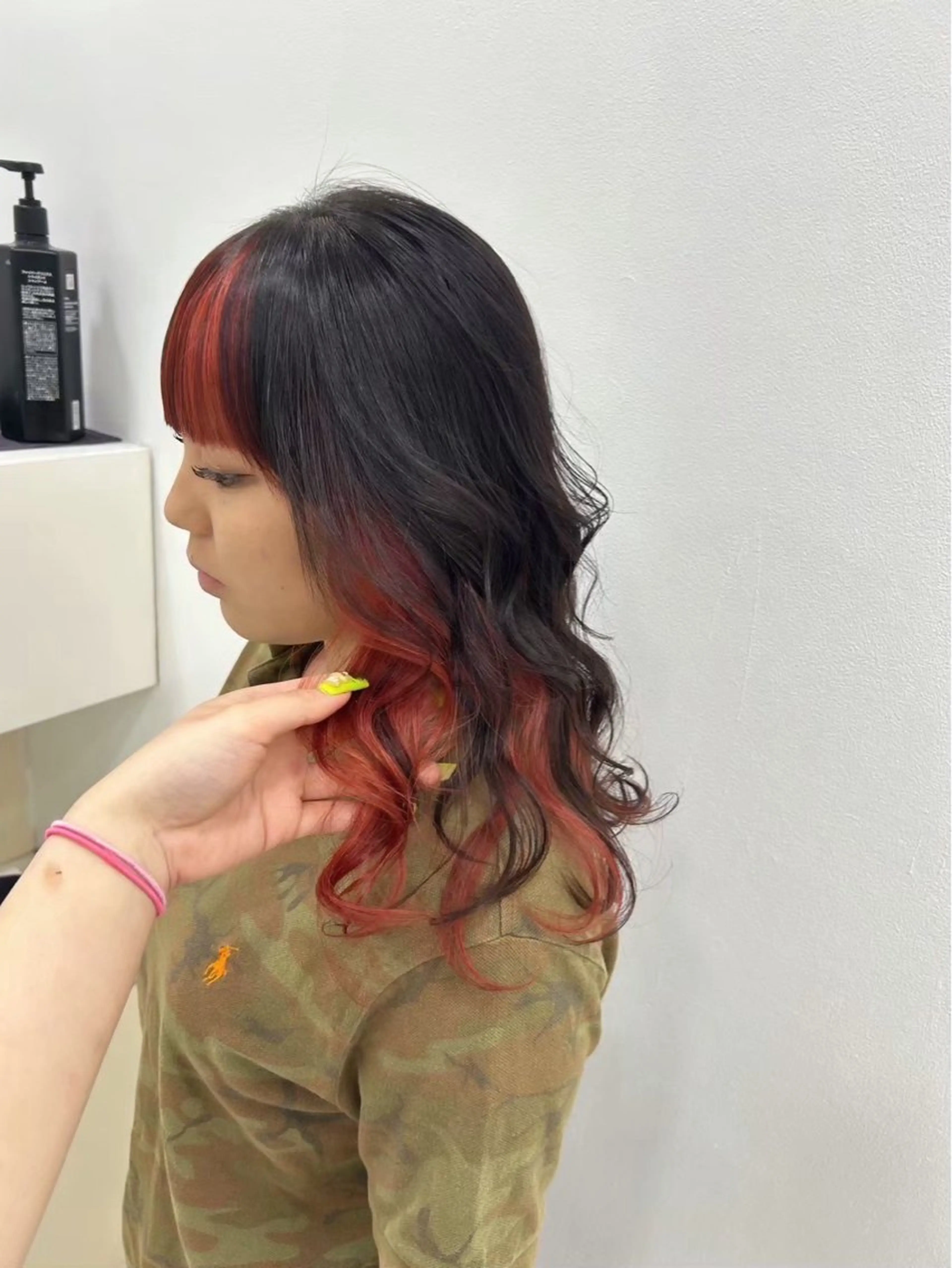 セミロング 韓国風カラー 韓国風ヘア ヘアカラー 🐰根本 姫音｜ 淵野辺カラー🤍🫧のヘアスタイル