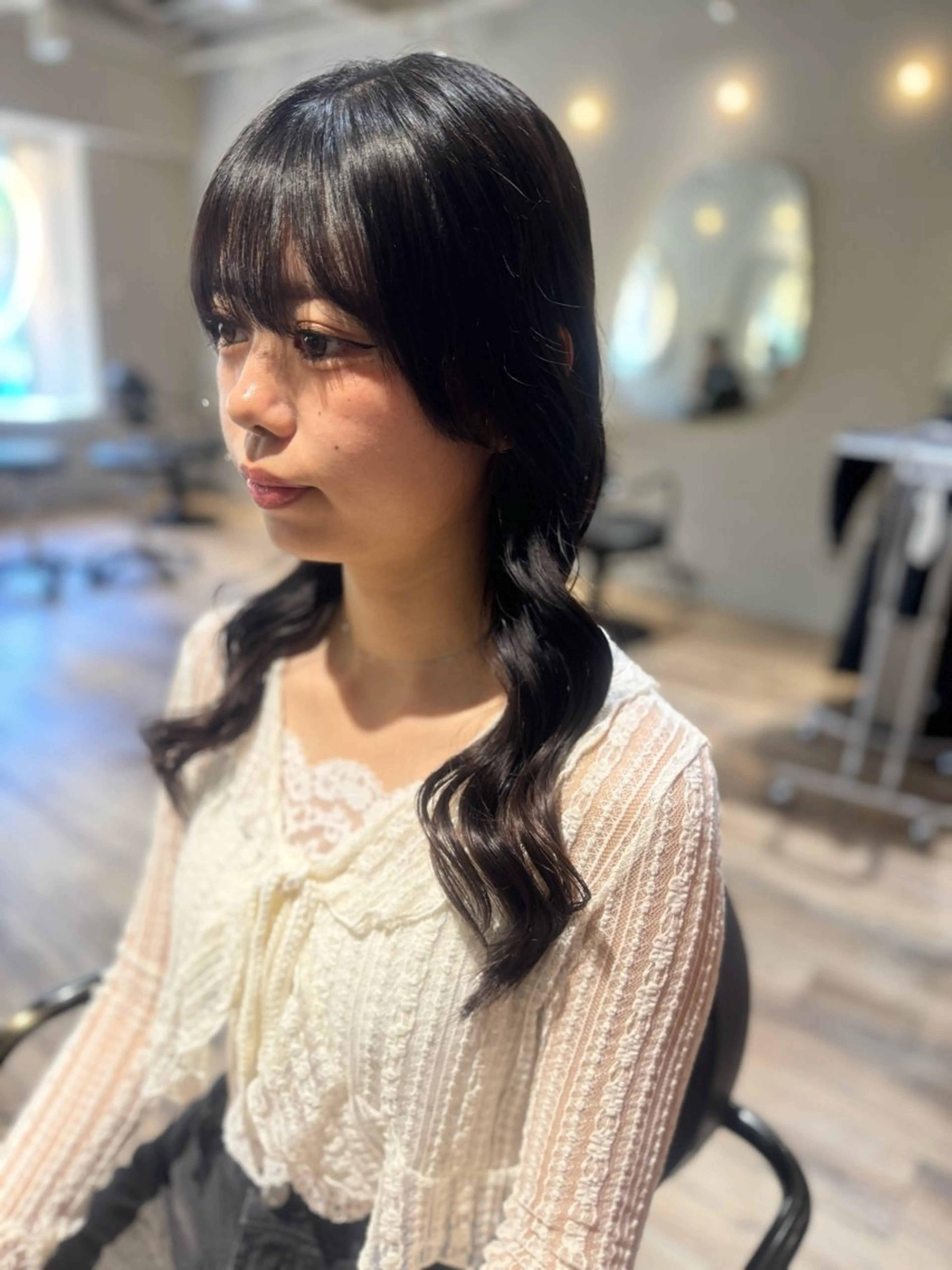 セミロング カット ヘアカラー 【天満1艶髪】潤艶/ 髪質改善🌹釣本竜哉のヘアスタイル