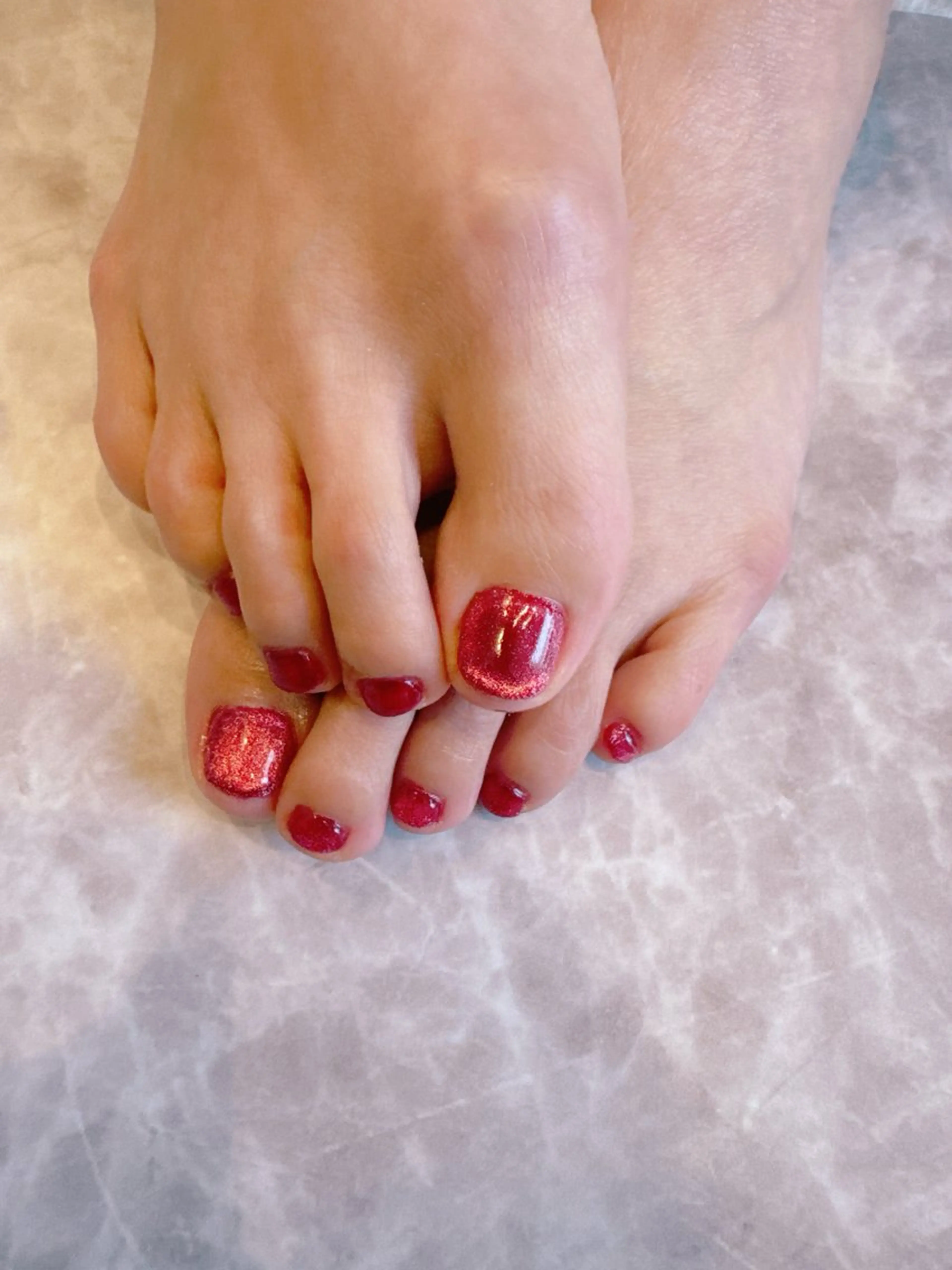 ネイル マグネットネイル マグネットワンカラー ワンカラーネイル フットネイル olim nailspaceのネイルデザイン