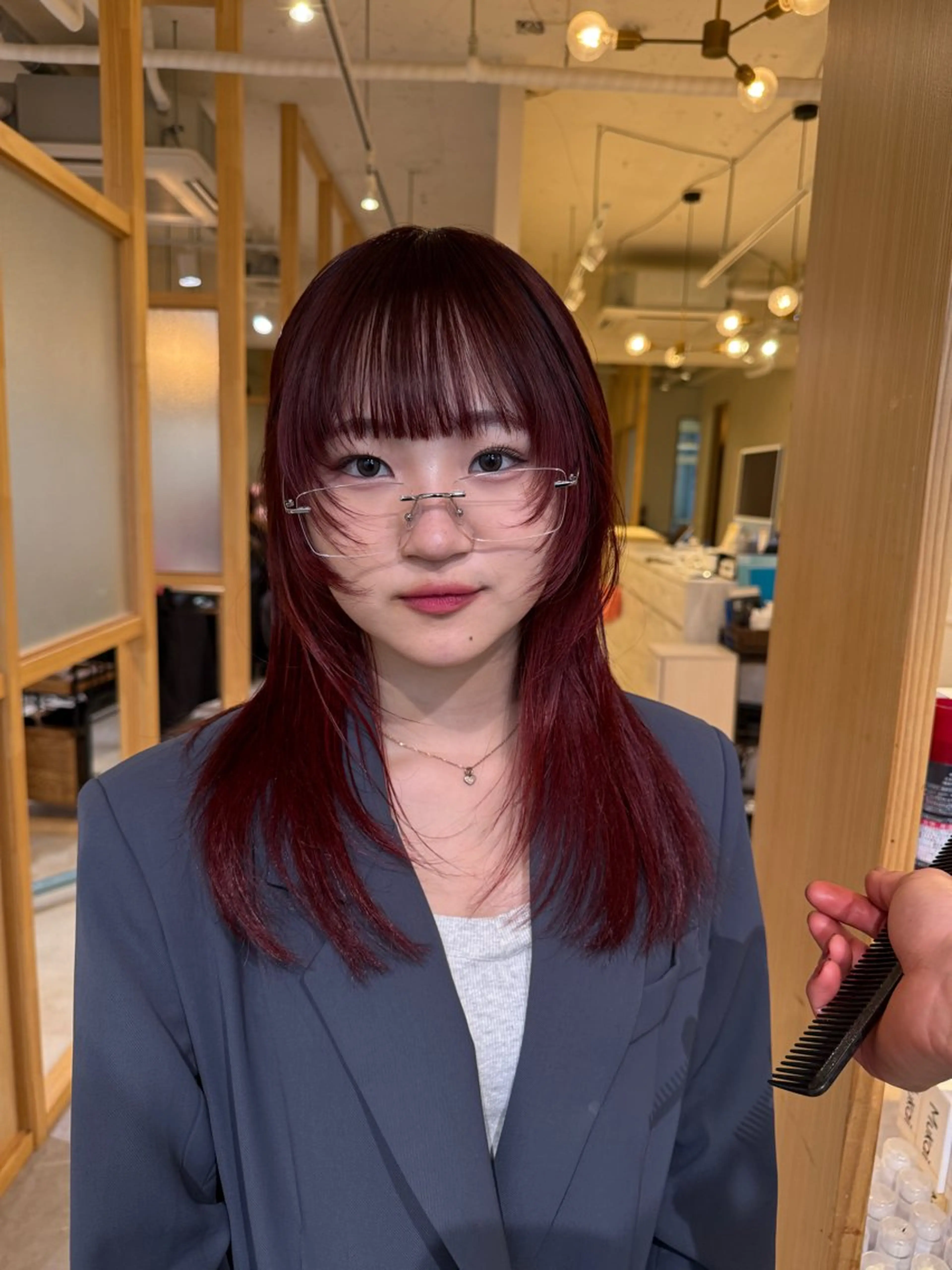 ミディアム カラー レイヤーカット ウルフカット ウルフレイヤー カット ヘアカラー トリートメント PALAN K-Beauty SHINJUKU所属・“ミニモ最高評価獲得 “代表"Kohei"のヘアスタイル