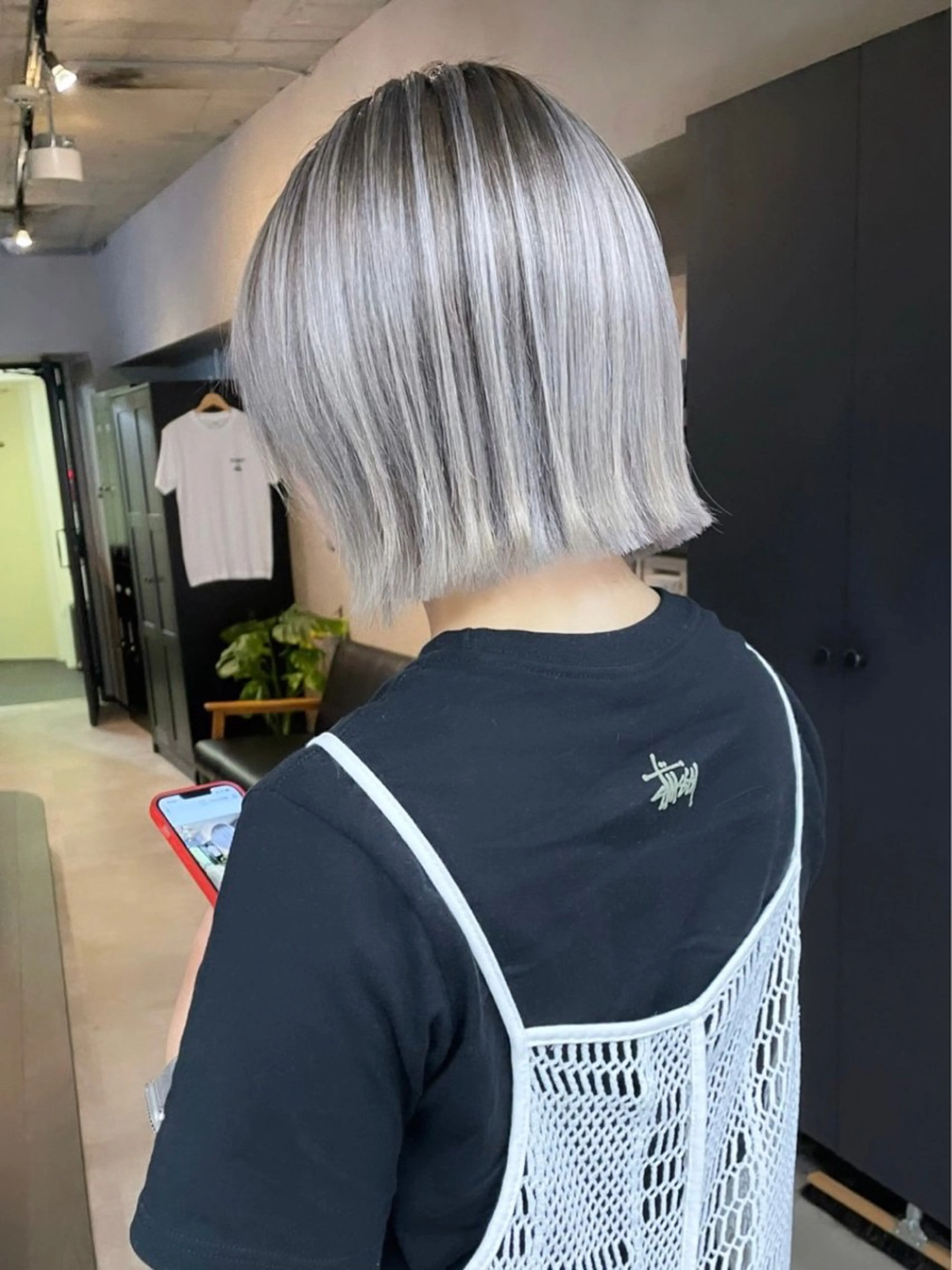 ミディアム 切りっぱなしボブ ボブ SUNNY ななのヘアスタイル