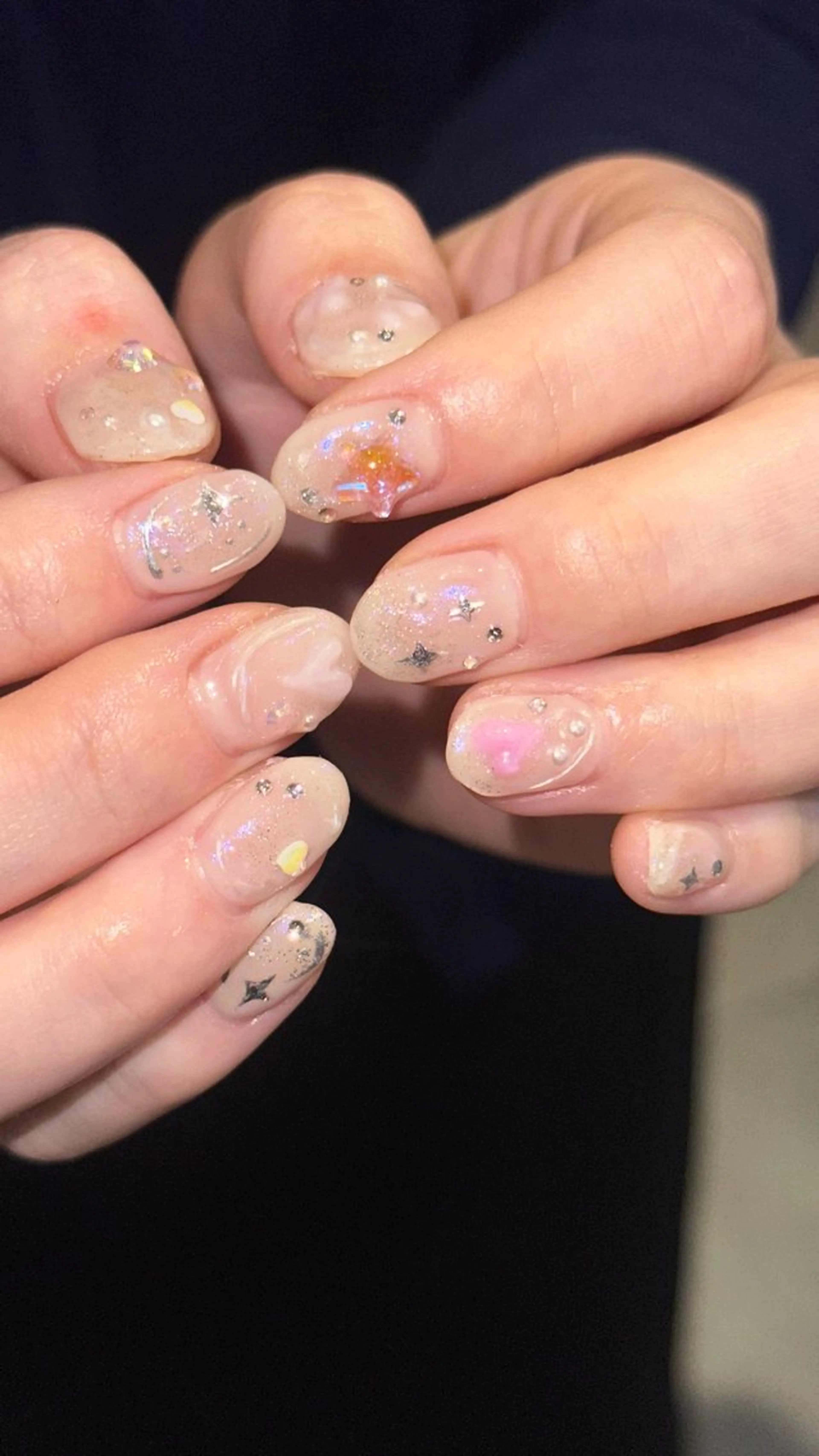 ネイル ハンドネイル 🎀韓国レイヤー特化 🎀ベージュ/ミクのヘアスタイル