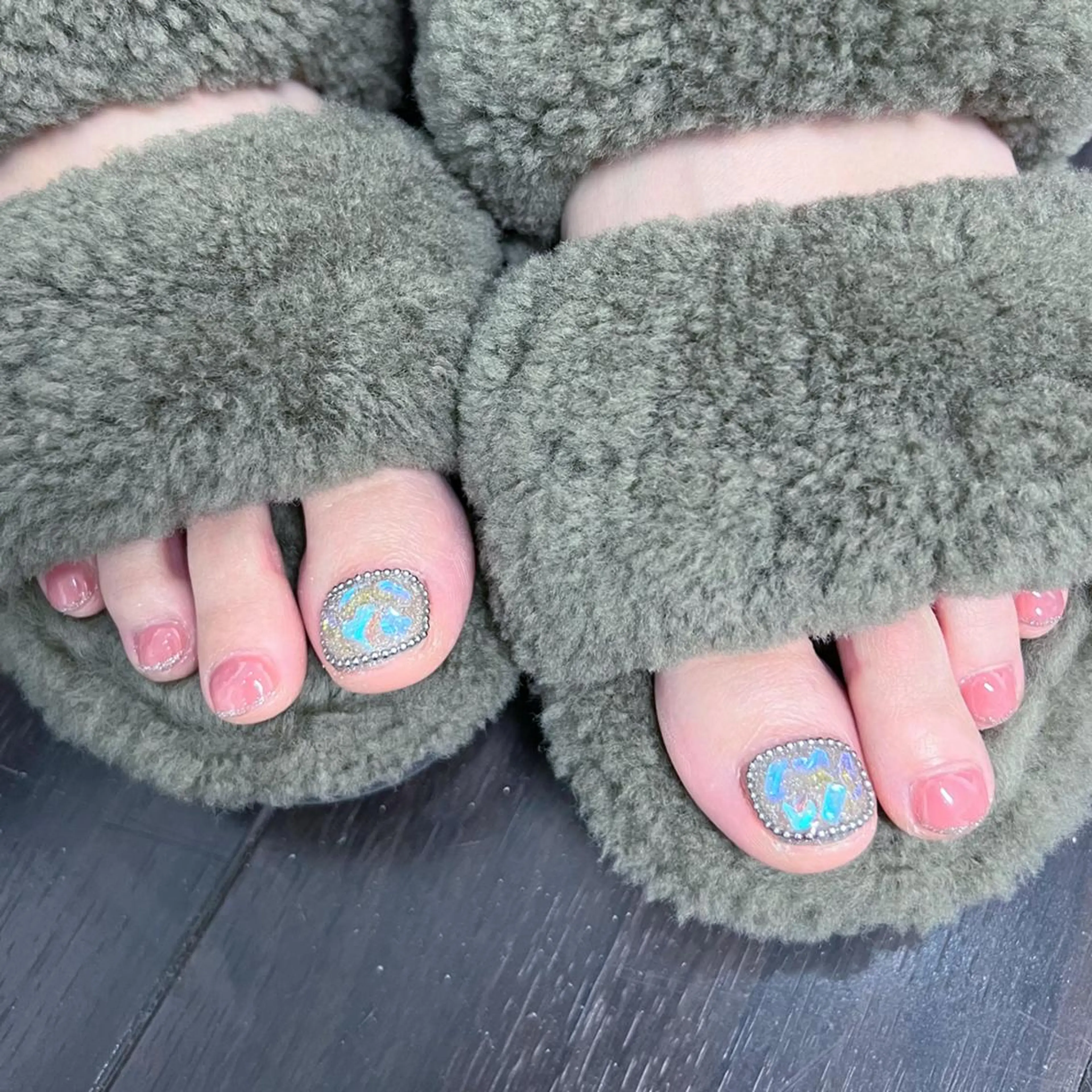 ショート フットネイル Diamond ✨のネイルデザイン