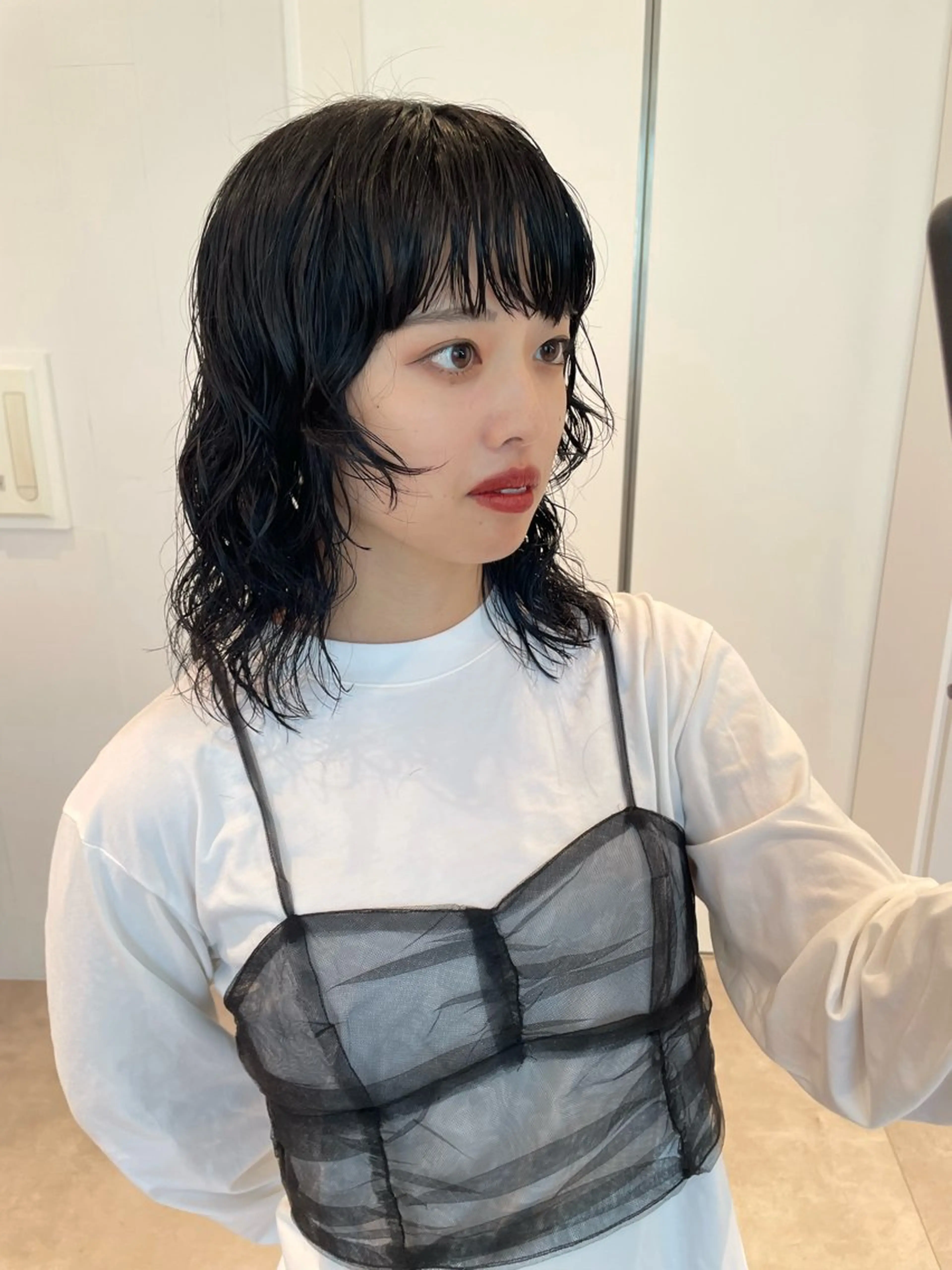 ミディアム パーマ Kouta/似合わせ /パーマ/カラーのヘアスタイル