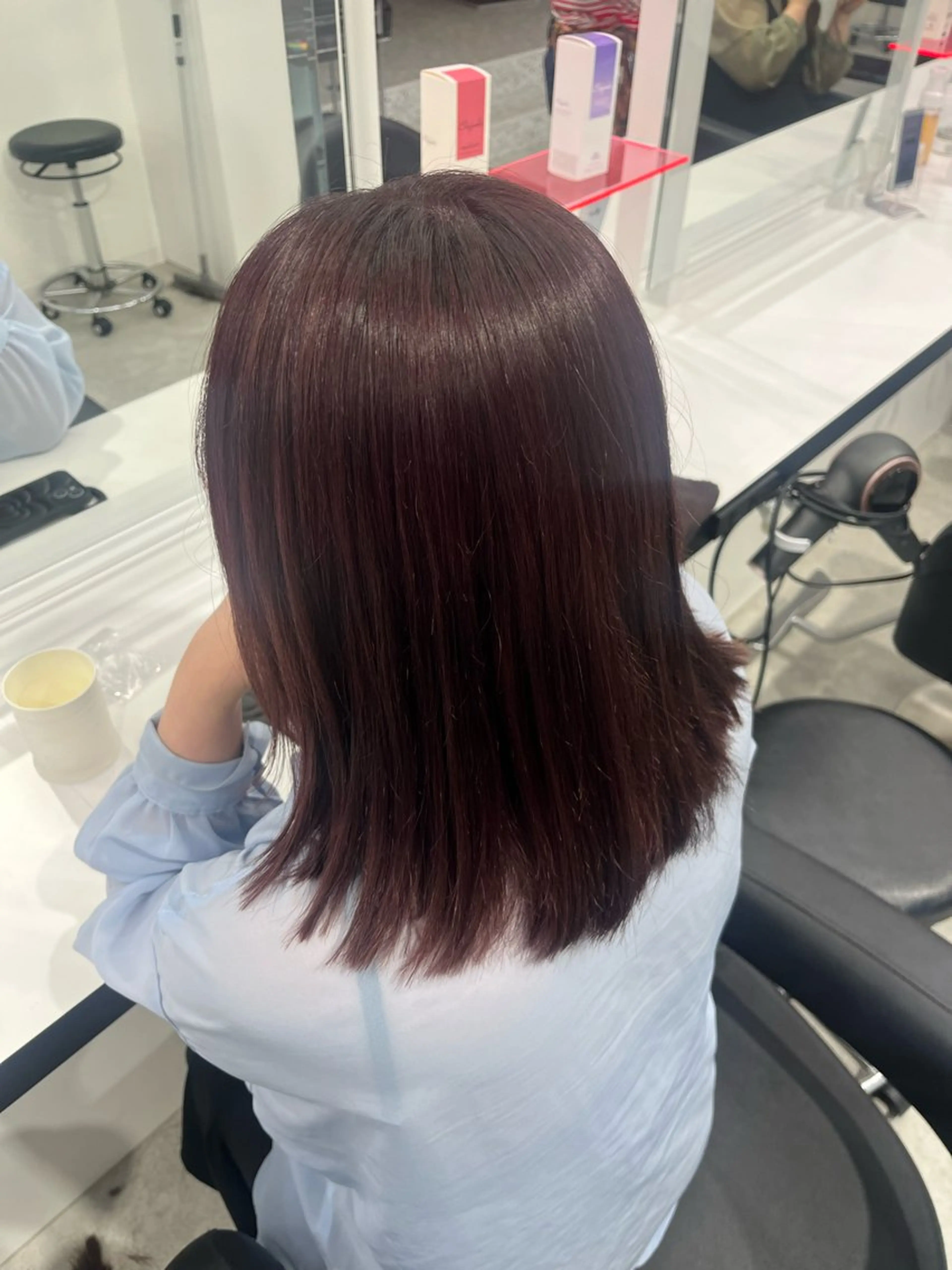 ミディアム カラー みう/仙台/暖色/ 艶髪/顔周りカット/のヘアスタイル