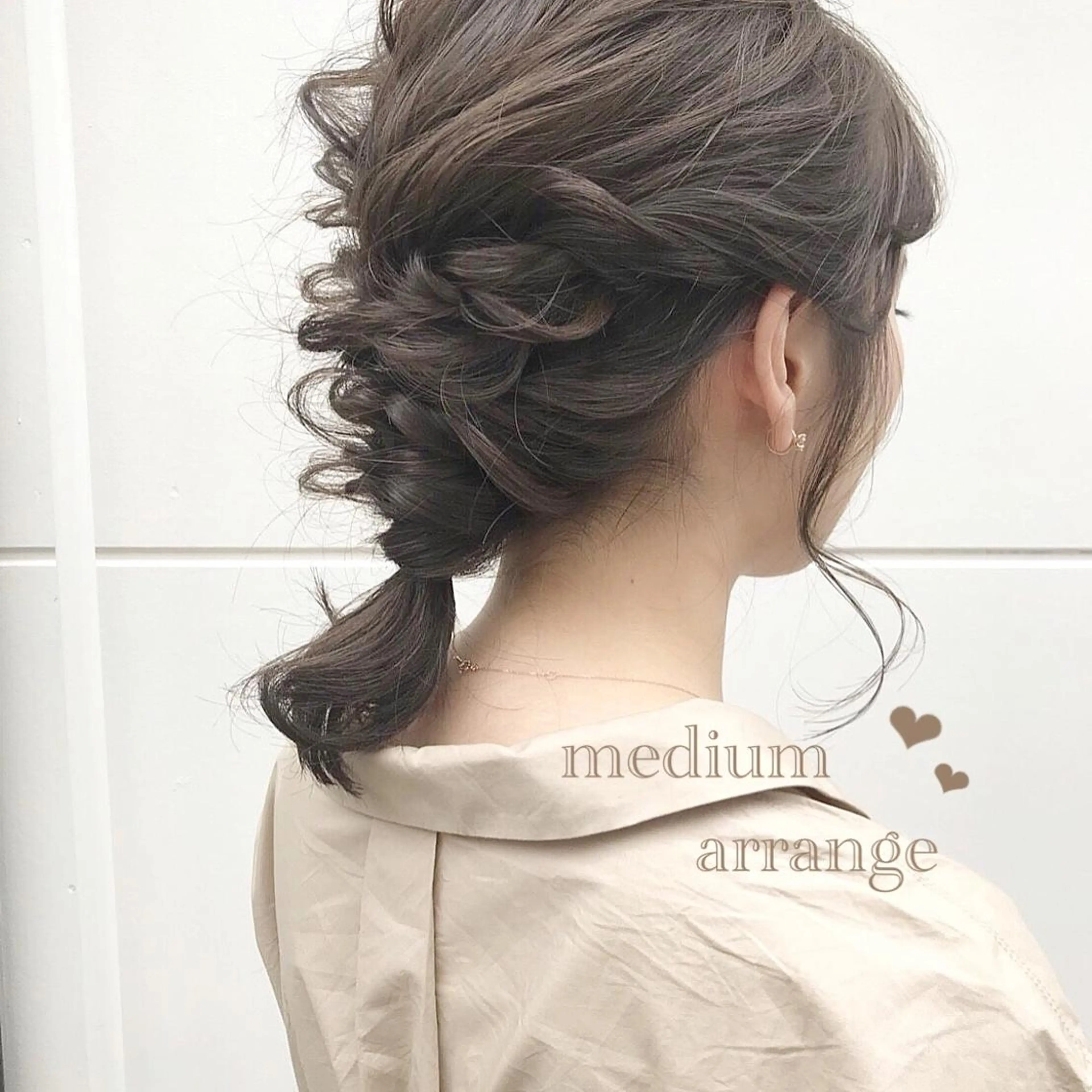 ミディアム カラー ヘアアレンジ 榎園 由美のヘアスタイル
