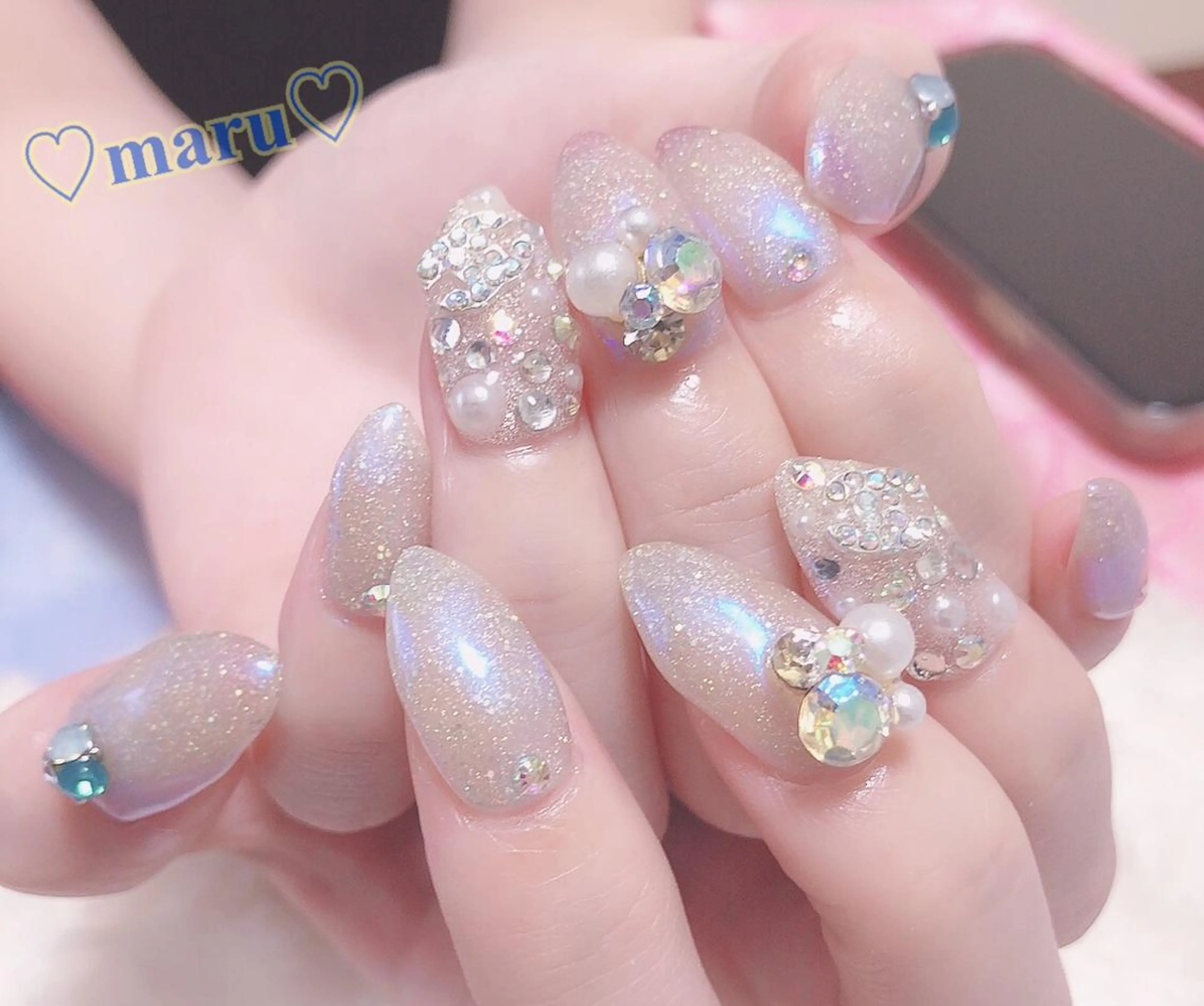 ネイル ジェルネイル ハンドネイル フットネイル まるみ ♡のネイルデザイン