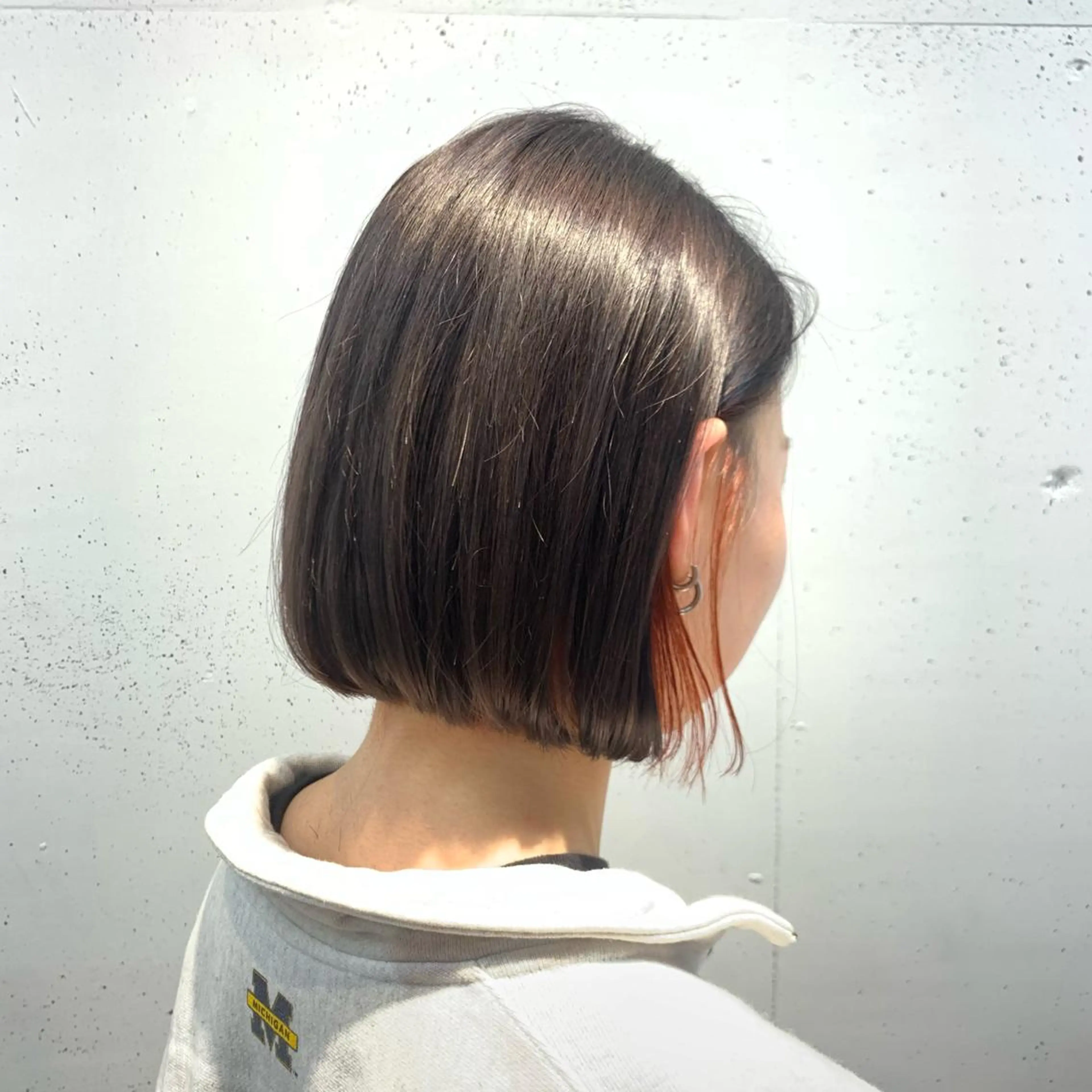 ミディアム カラー ヘアアレンジ オレンジ Bei Licoldo.所属・マツオカ マコのヘアスタイル