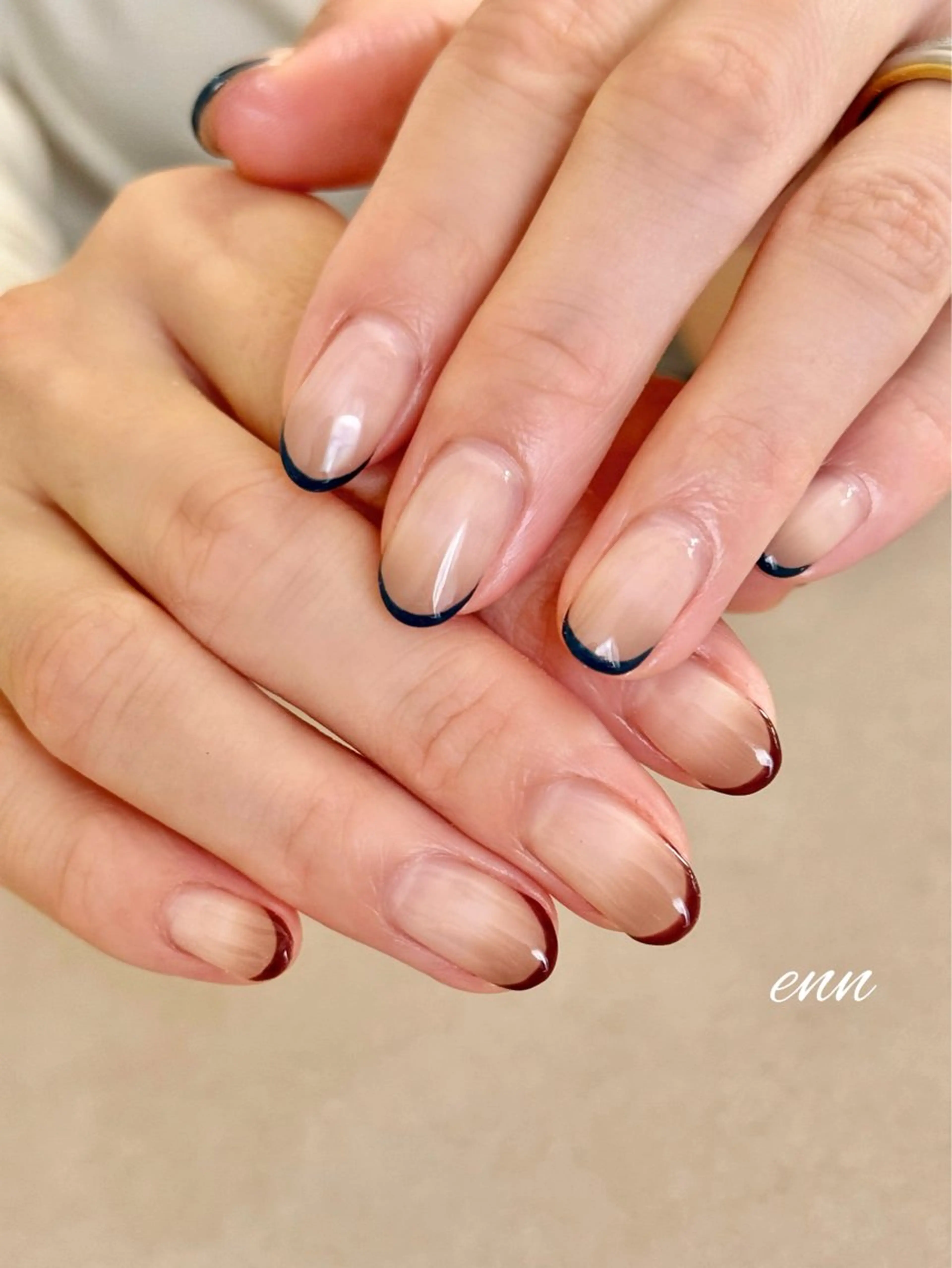 ネイル フレンチネイル ハンドネイル ハンドケア 【 enn 】 Uzuka Yukaのネイルデザイン